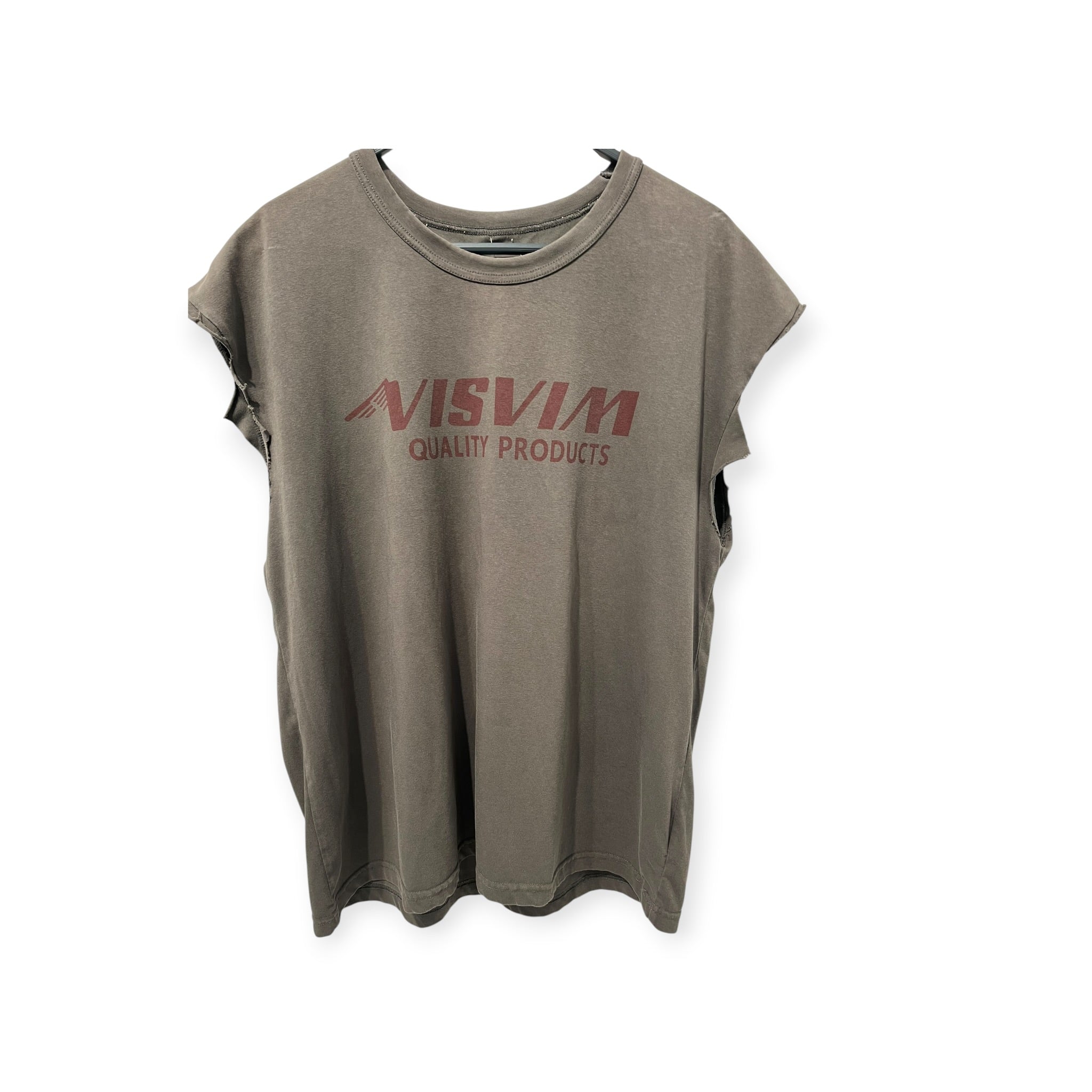 visvim/T-Shirt/5/Cotton/GRY/LOGO JUMBO TEE CUTOFF view 1