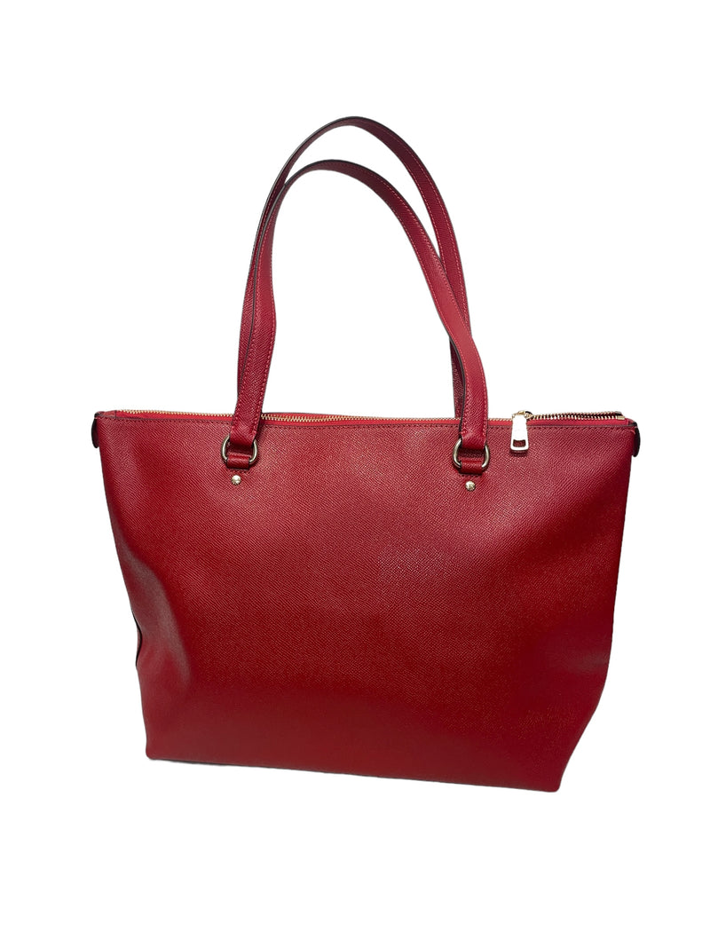 COACH/Tote Bag/Leather/RED/Gold Hardware