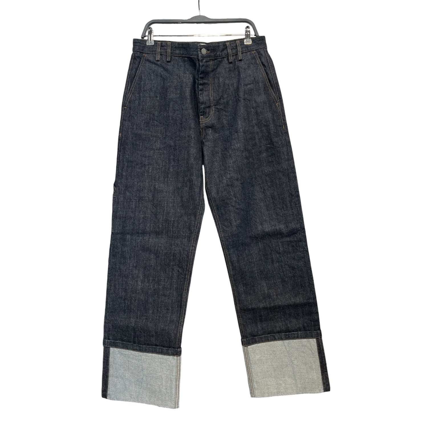 entire studios/Straight Pants/L/Denim/BLK/raw denim big cuff view 1