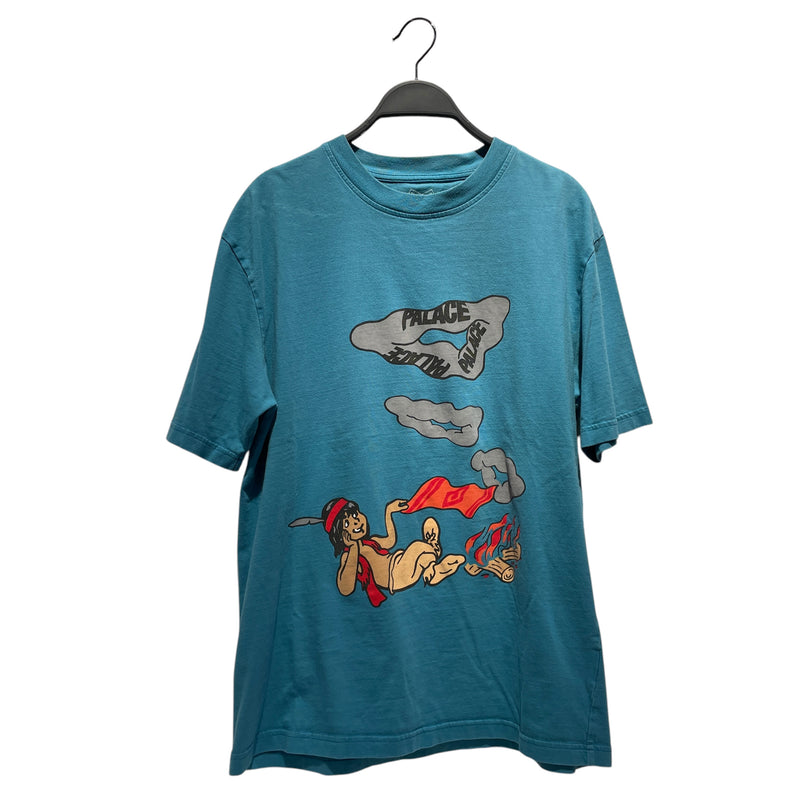 PALACE/T-Shirt/M/Cotton/BLU/Smoking graphic tee