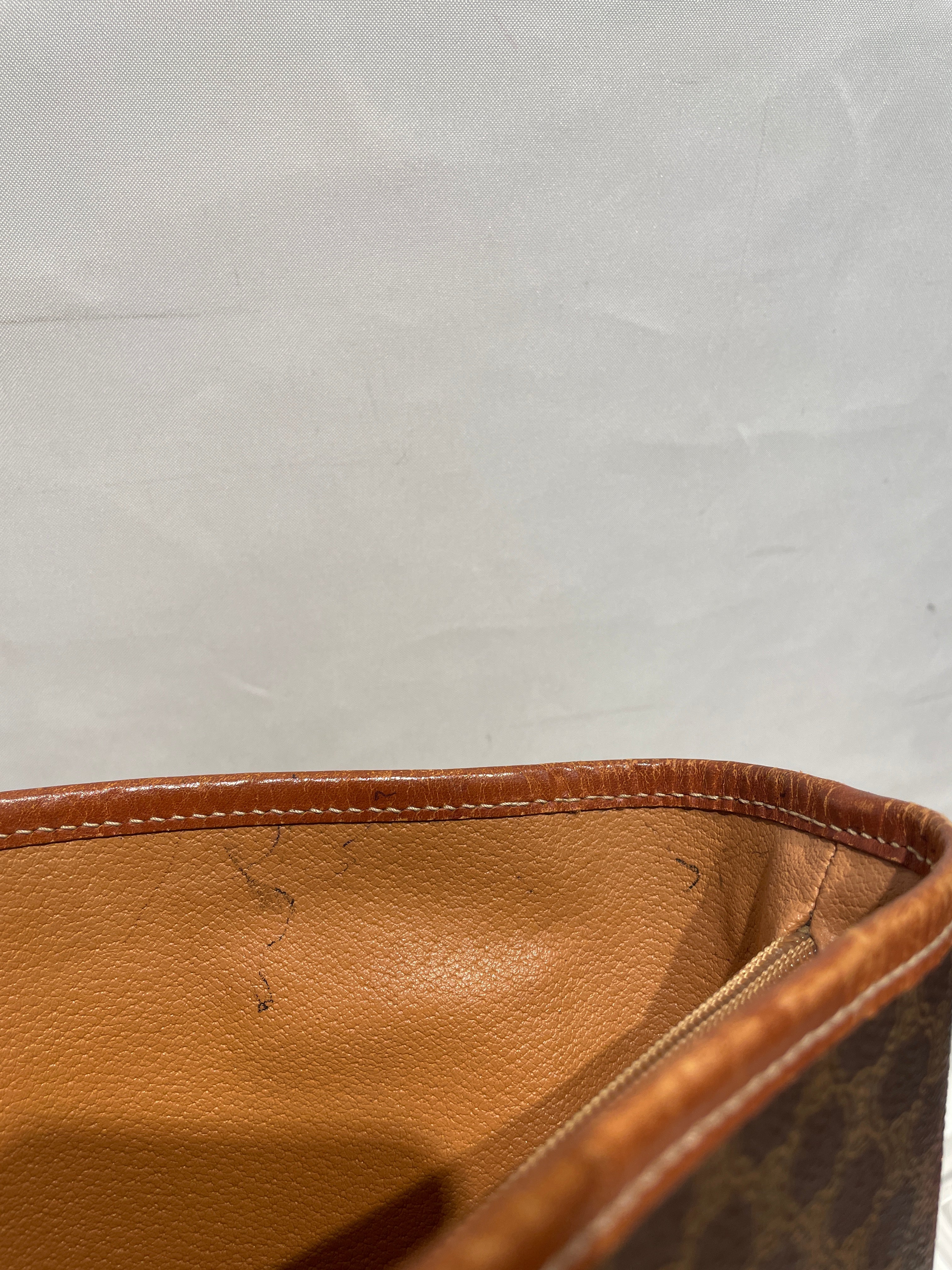 CELINE/Tote Bag/All Over Print/Leather/BRW/bucket tote view 3
