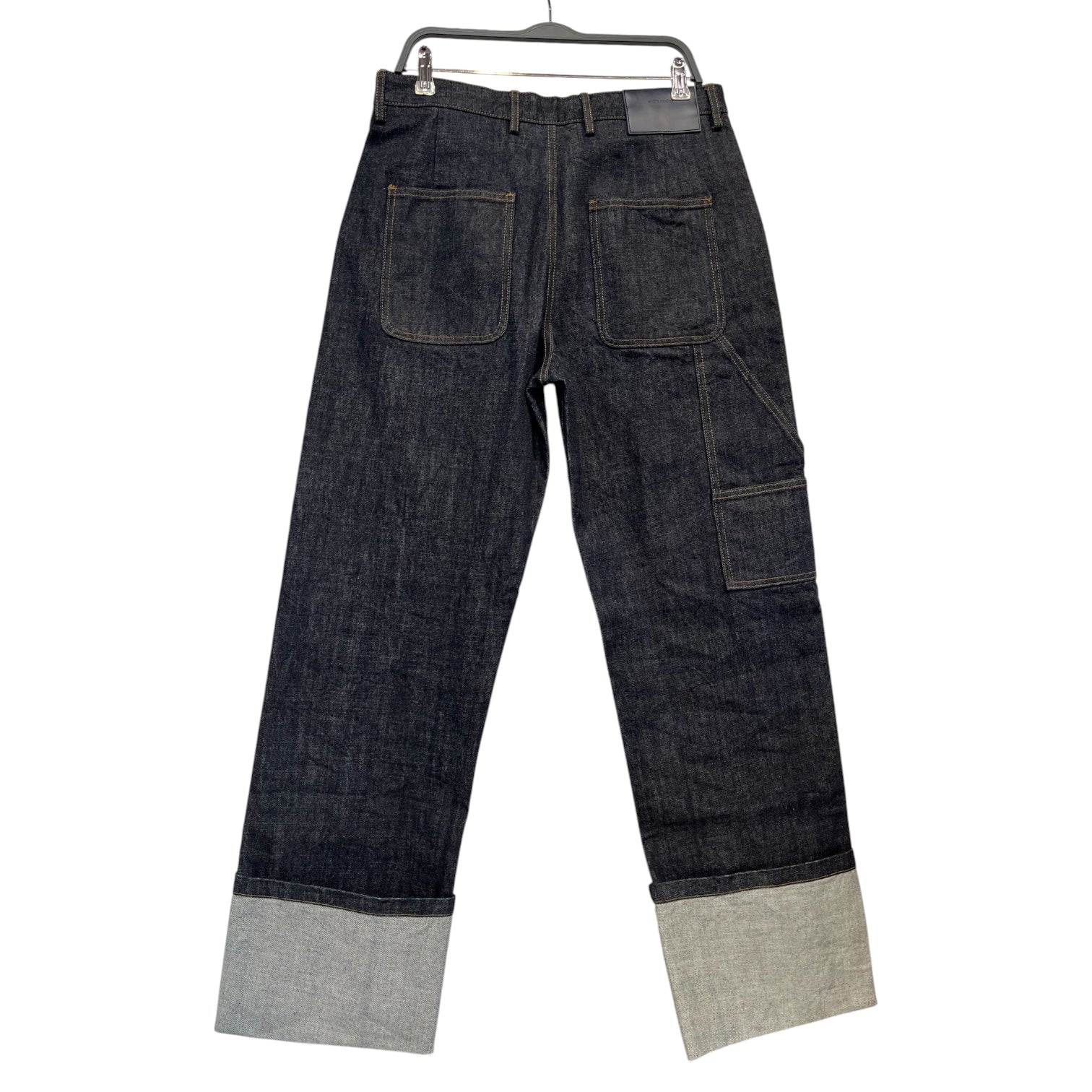 entire studios/Straight Pants/L/Denim/BLK/raw denim big cuff view 2