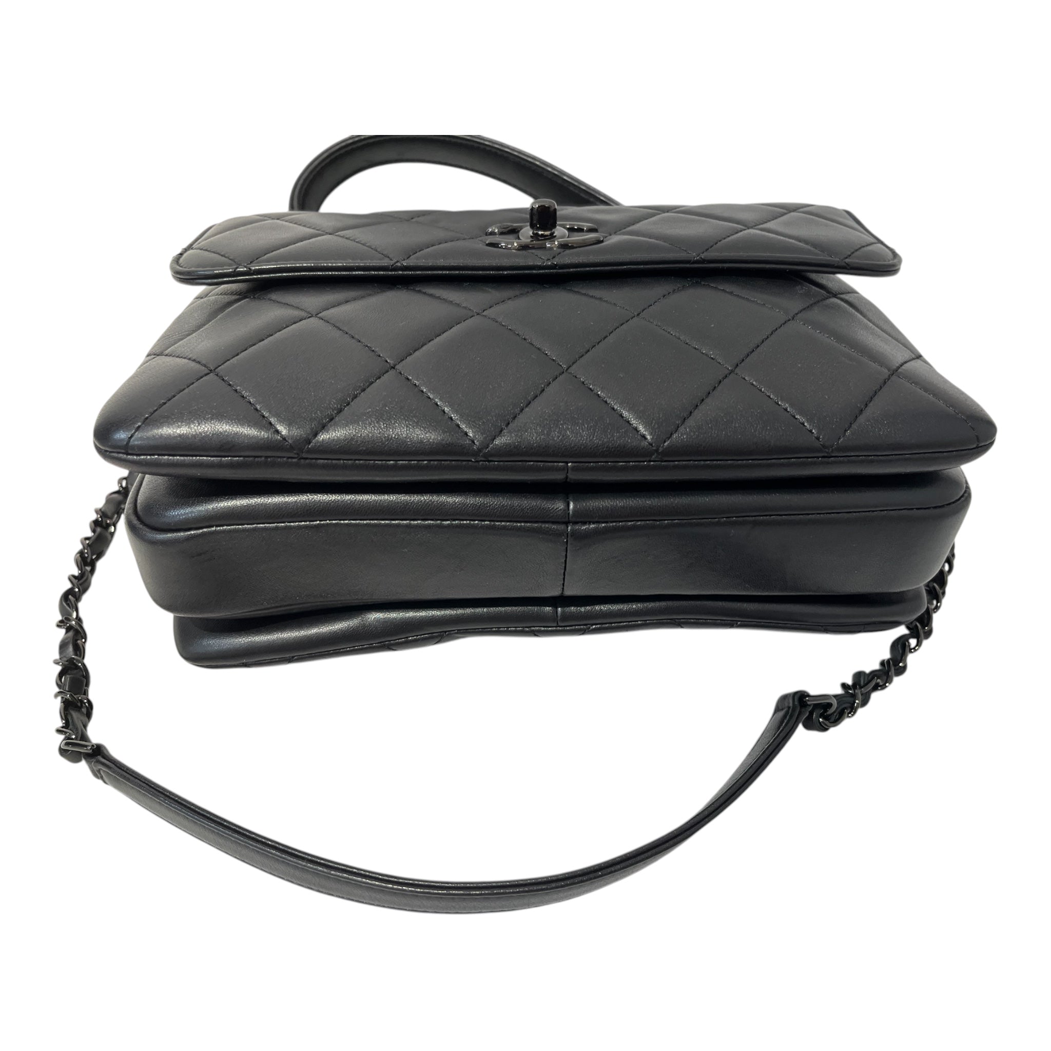 CHANEL/Cross Body Bag/Leather/BLK/LJ2JC5LG quilted trendy cc view 2