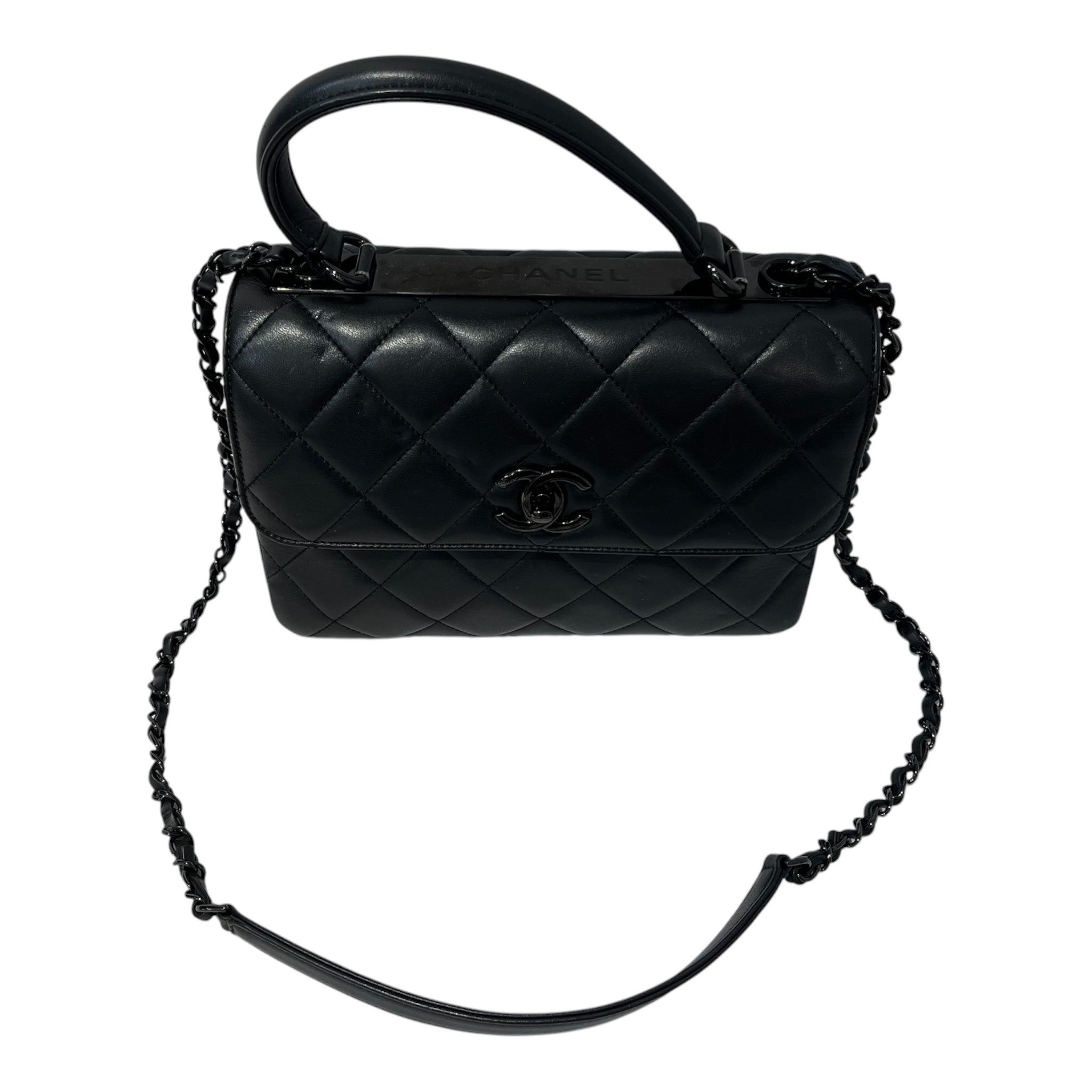 CHANEL/Cross Body Bag/Leather/BLK/LJ2JC5LG quilted trendy cc view 1
