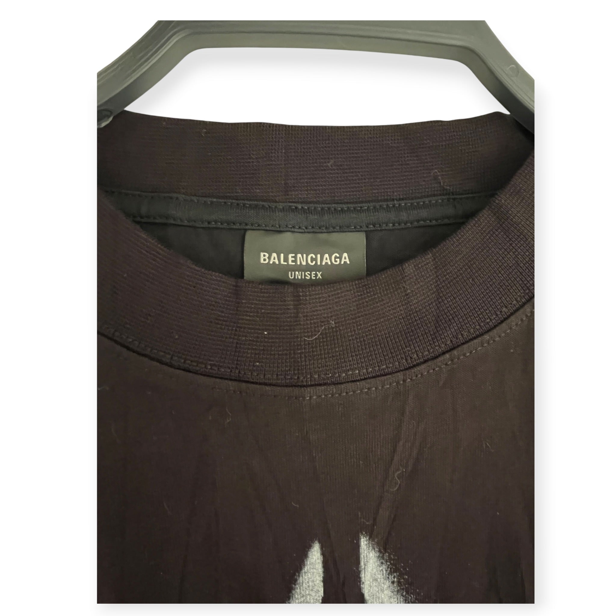 BALENCIAGA/T-Shirt/4/Cotton/BLK/Graphic/metal bb stencil nwt view 4