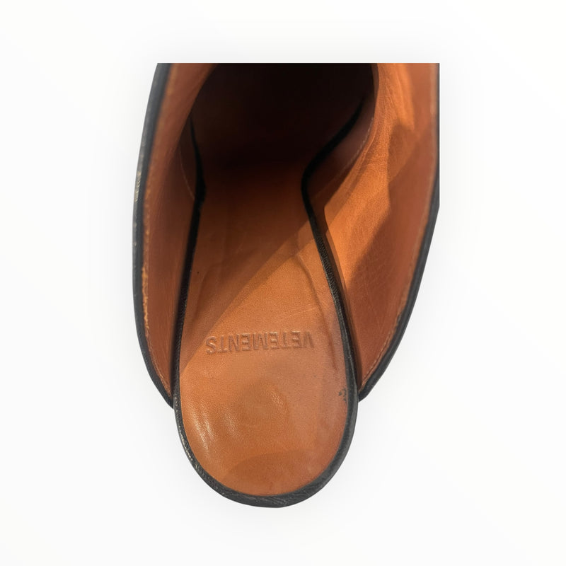 VETEMENTS/Heels/EU 36/Leather/BLK/LIGHTER HEEL HEELS