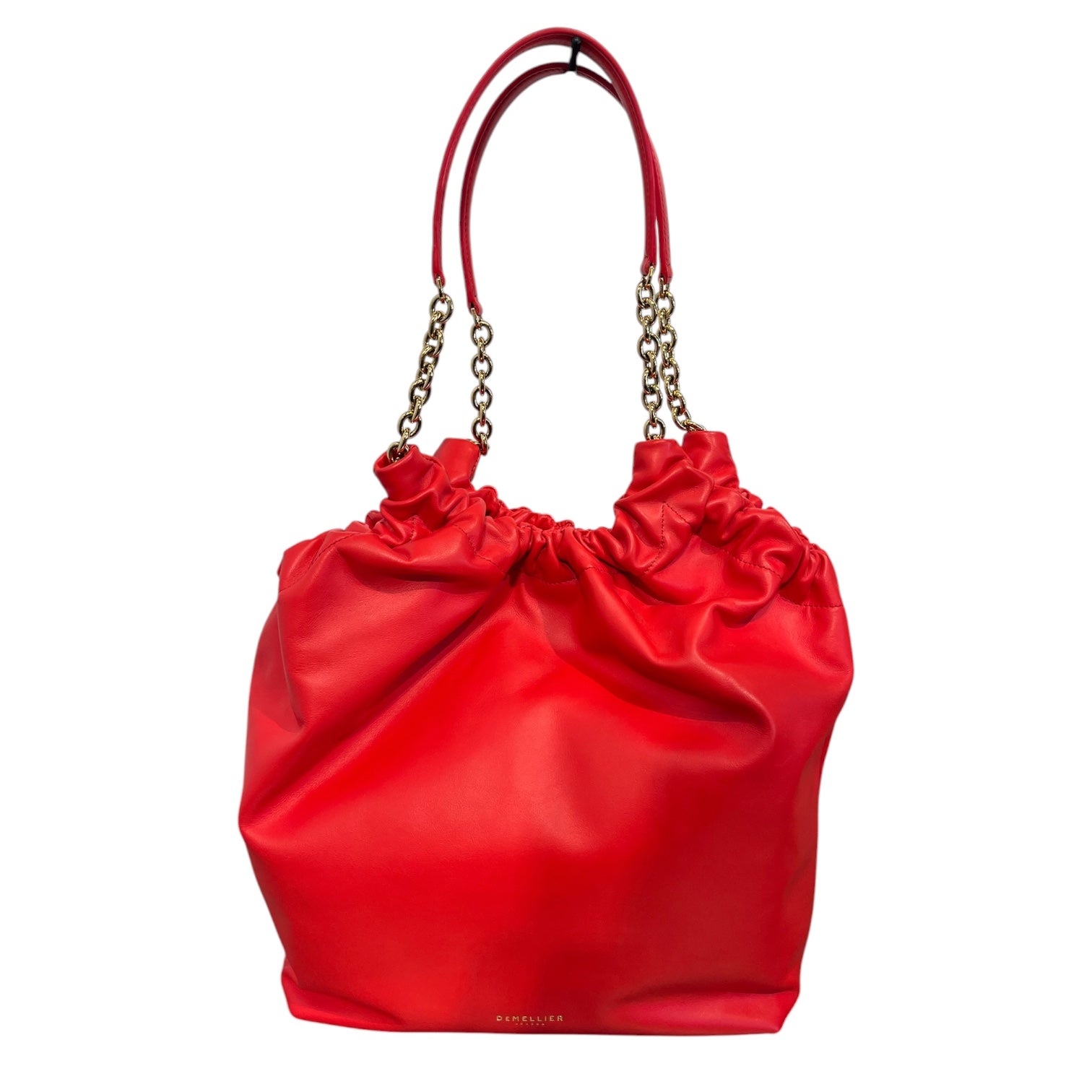 DEMELLIER/Tote Bag/Leather/RED/bucket bag view 1