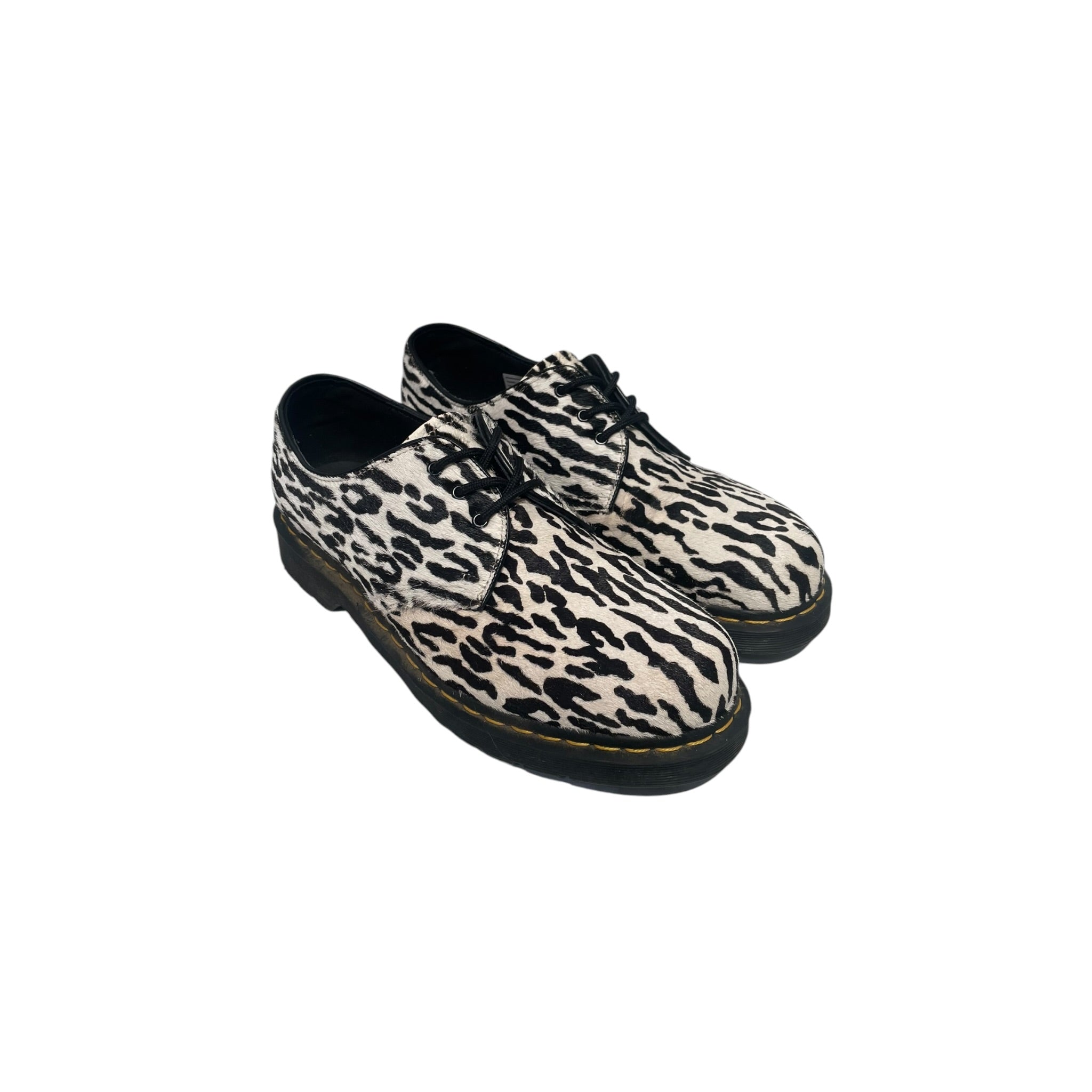 Dr.Martens/Low-Sneakers/US 9/Animal Pattern/Leather/BLK/black leopard print view 1