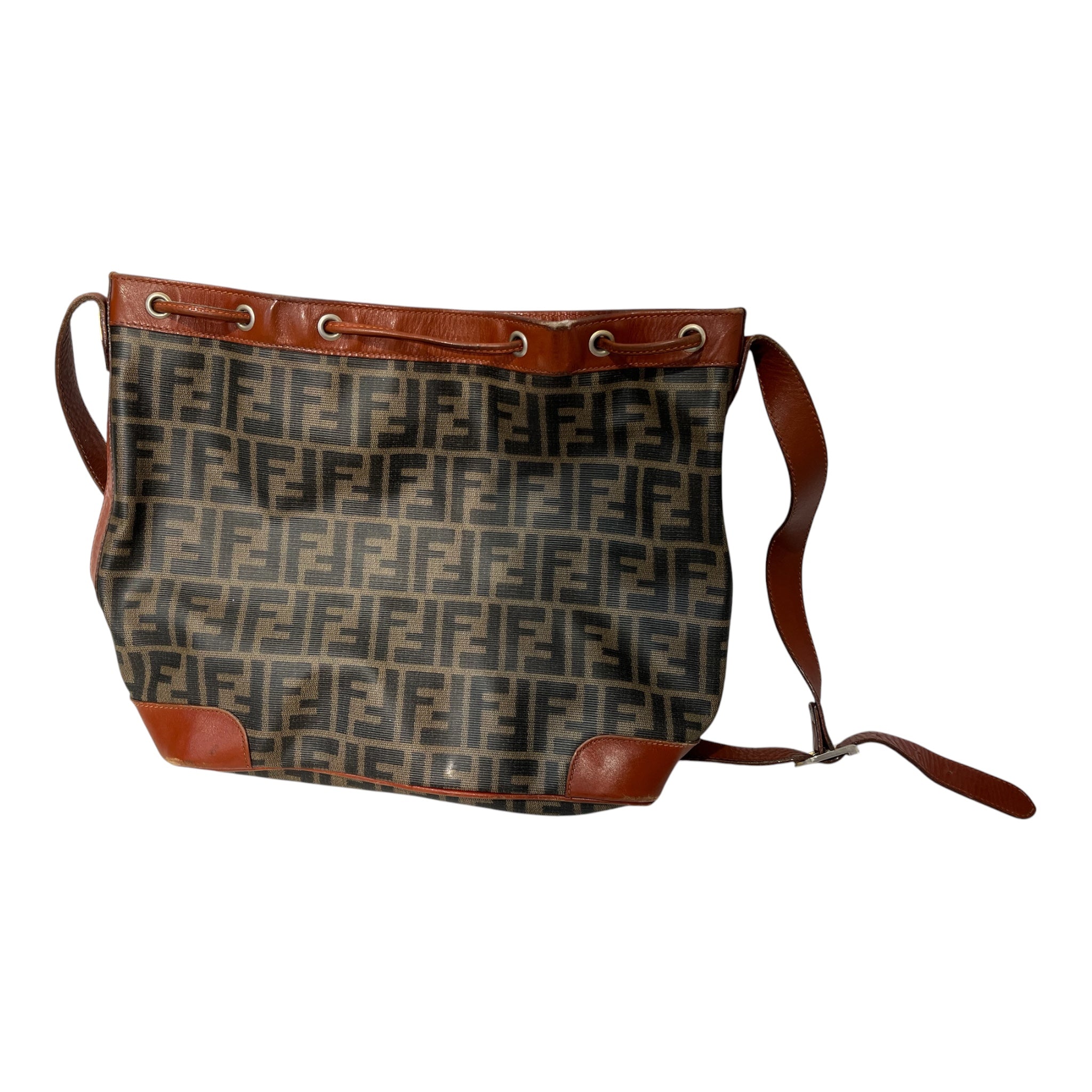 FENDI/Cross Body Bag/Monogram/Leather/BRW/A11148 zucca bucket bag view 3