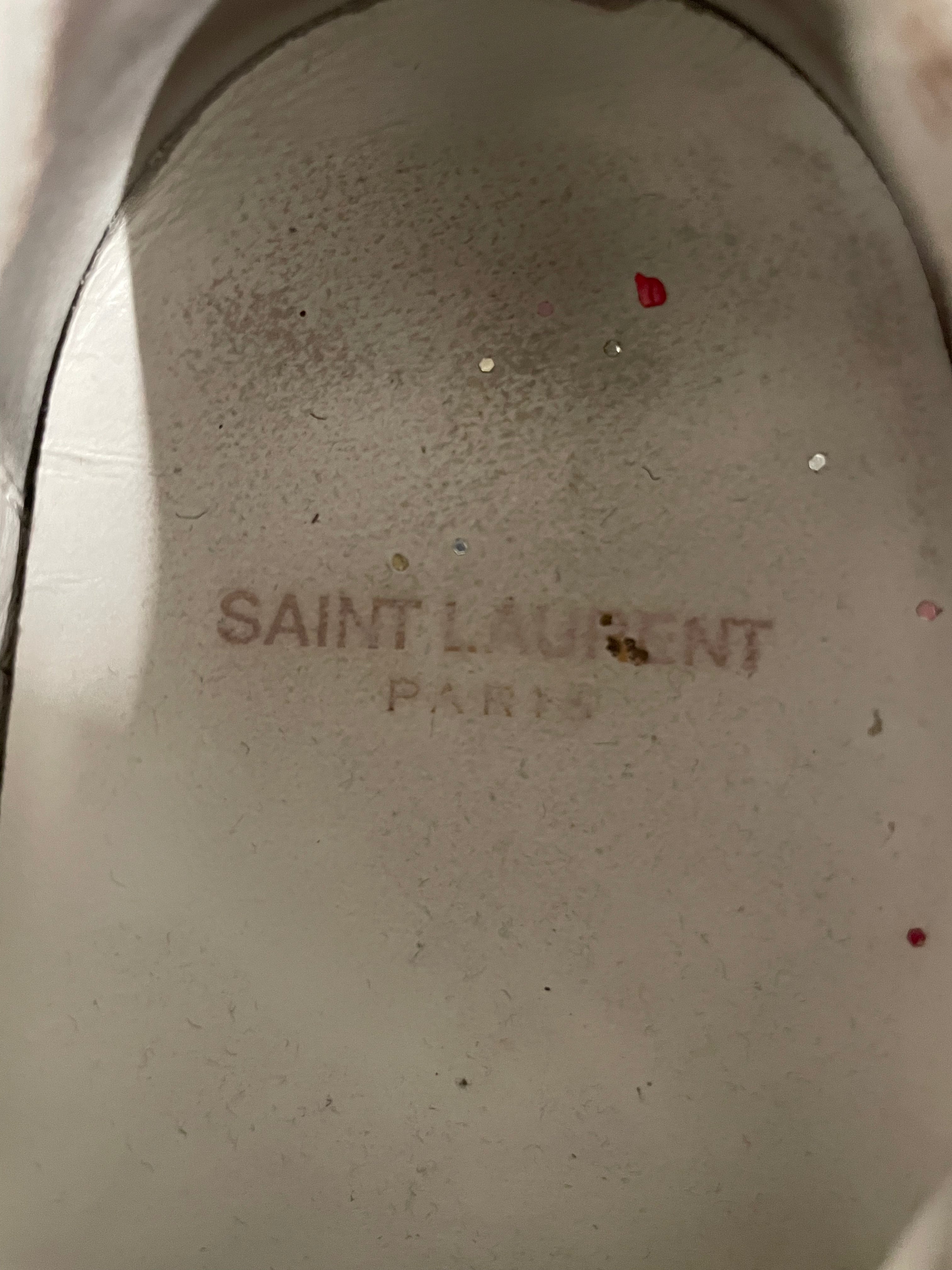 SAINT LAURENT/Low-Sneakers/EU 37.5/Leather/WHT/SL37 Diamond Patch view 3