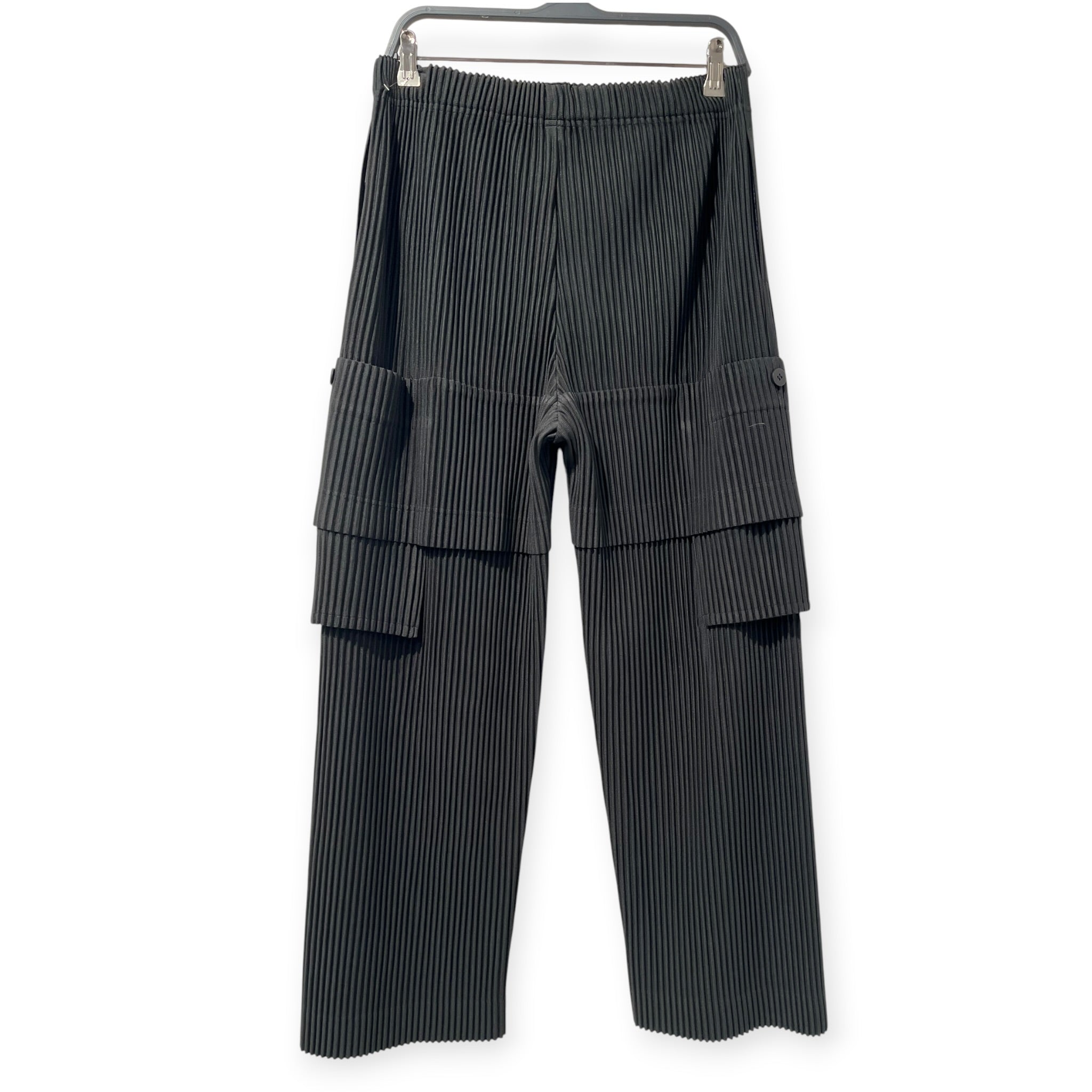 HOMME PLISSE ISSEY MIYAKE/Cargo Pants/2/Polyester/BLK/PLEATS BAGGY CARGOS BNWT view 2