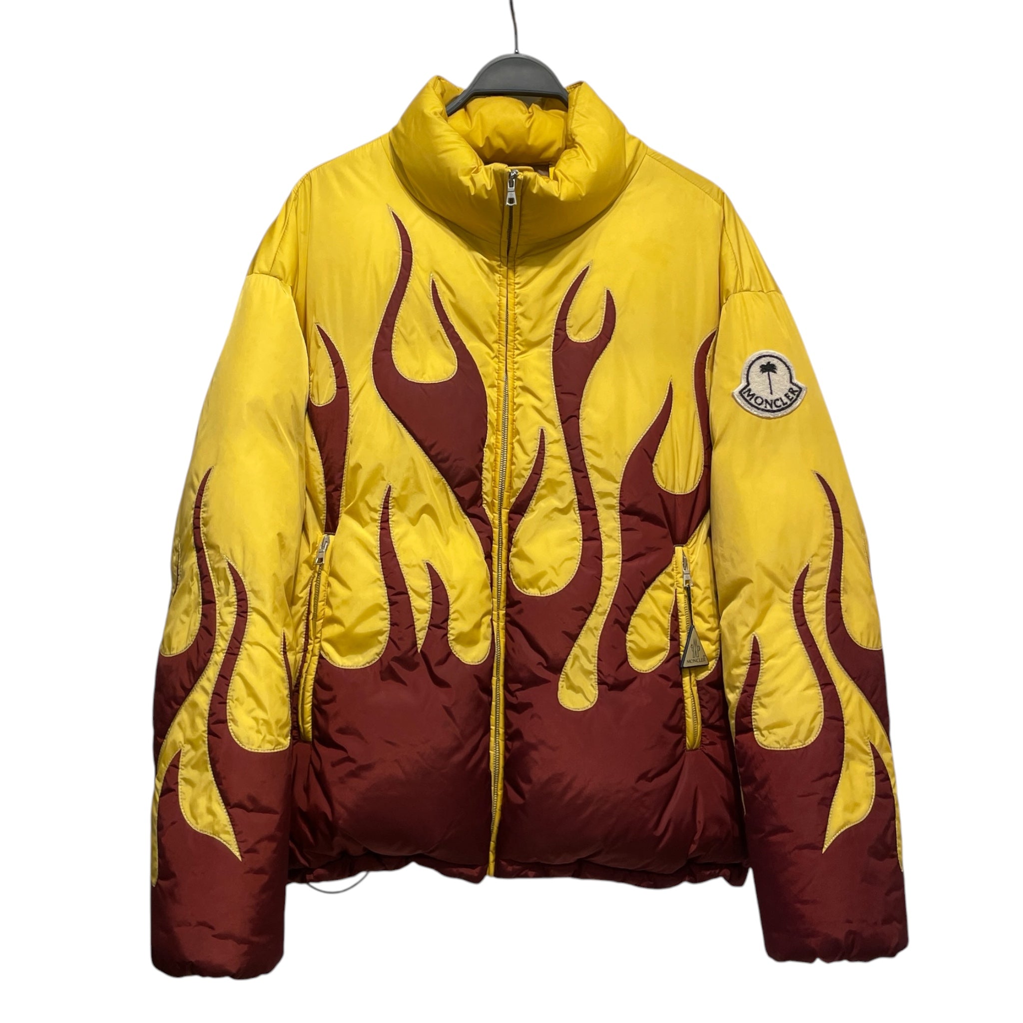 MONCLER/Palm Angels/Coat/5/Nylon/YEL/FLAMES view 1