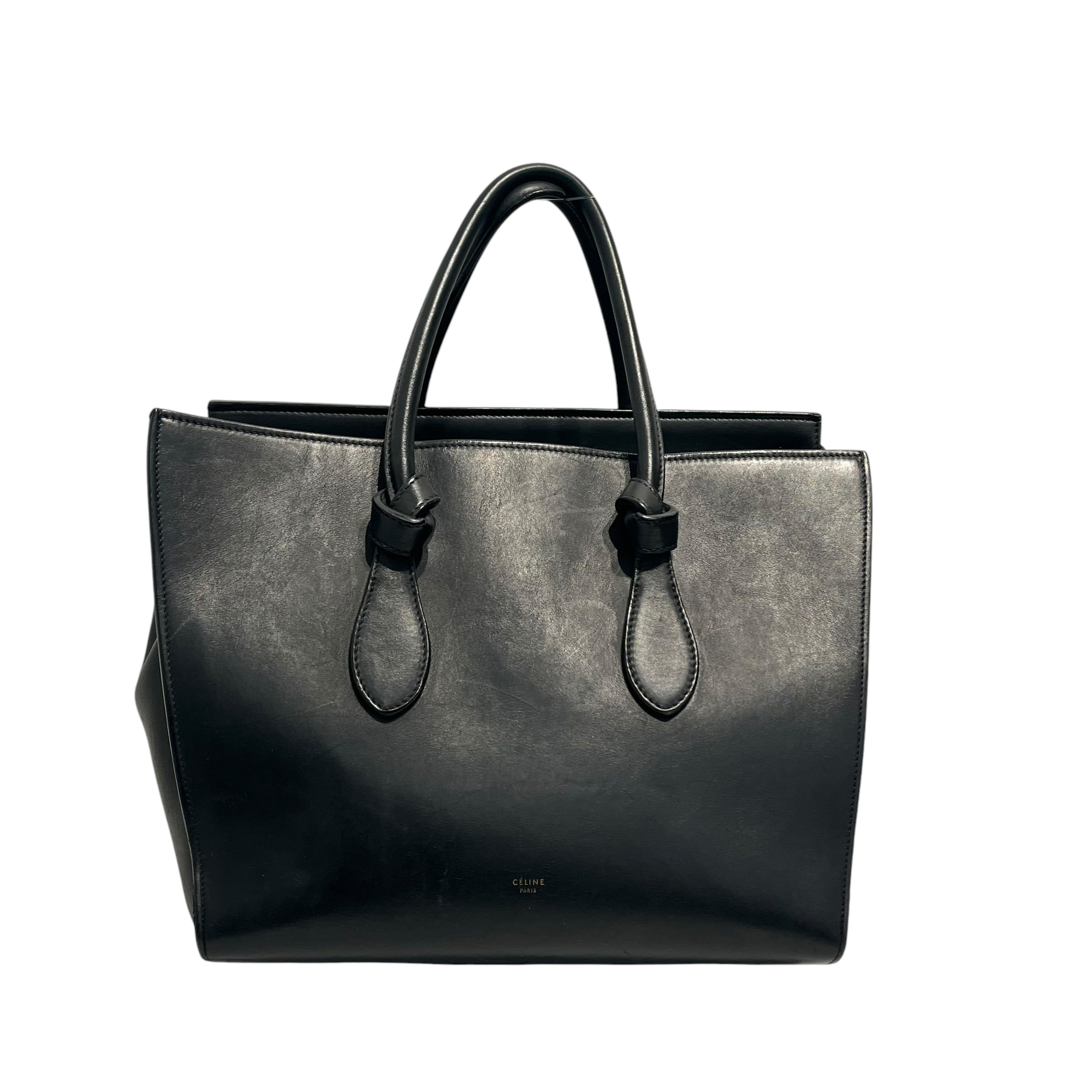 CELINE/Hand Bag/Leather/BLK/Tie Handle view 1