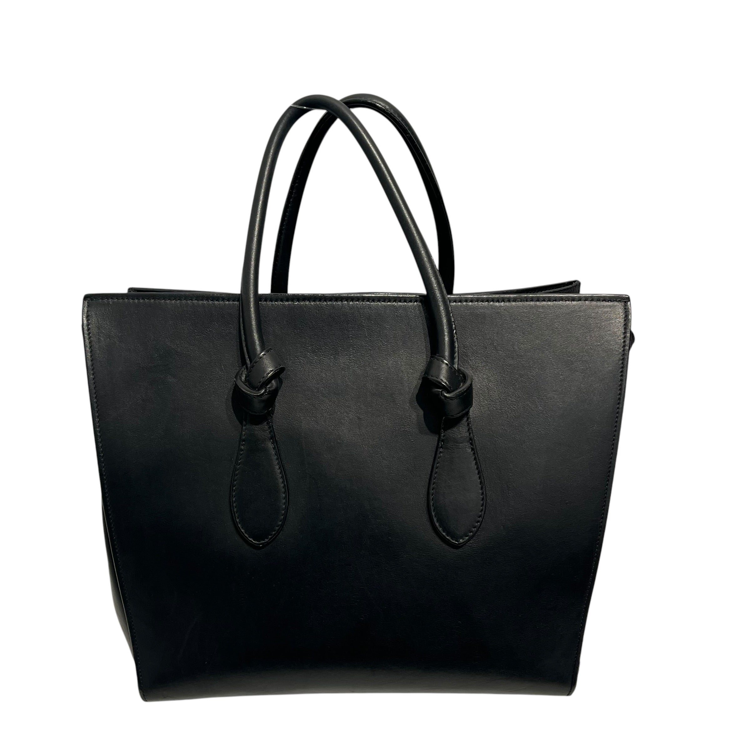 CELINE/Hand Bag/Leather/BLK/Tie Handle view 2