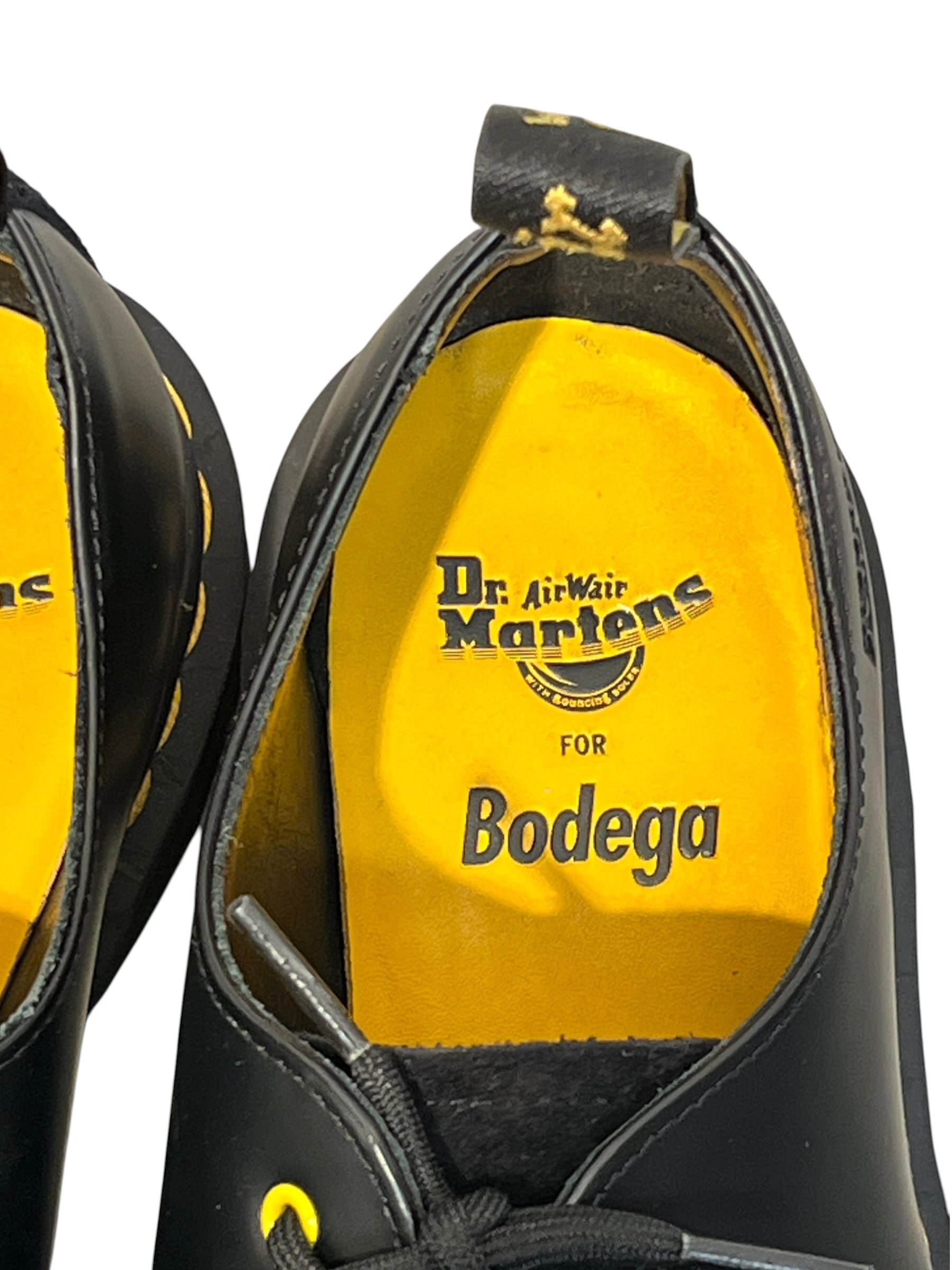 Dr.Martens/BODEGA/Low-Sneakers/US 8/Leather/BLK/'BDGA' on toebox in diff mat view 3