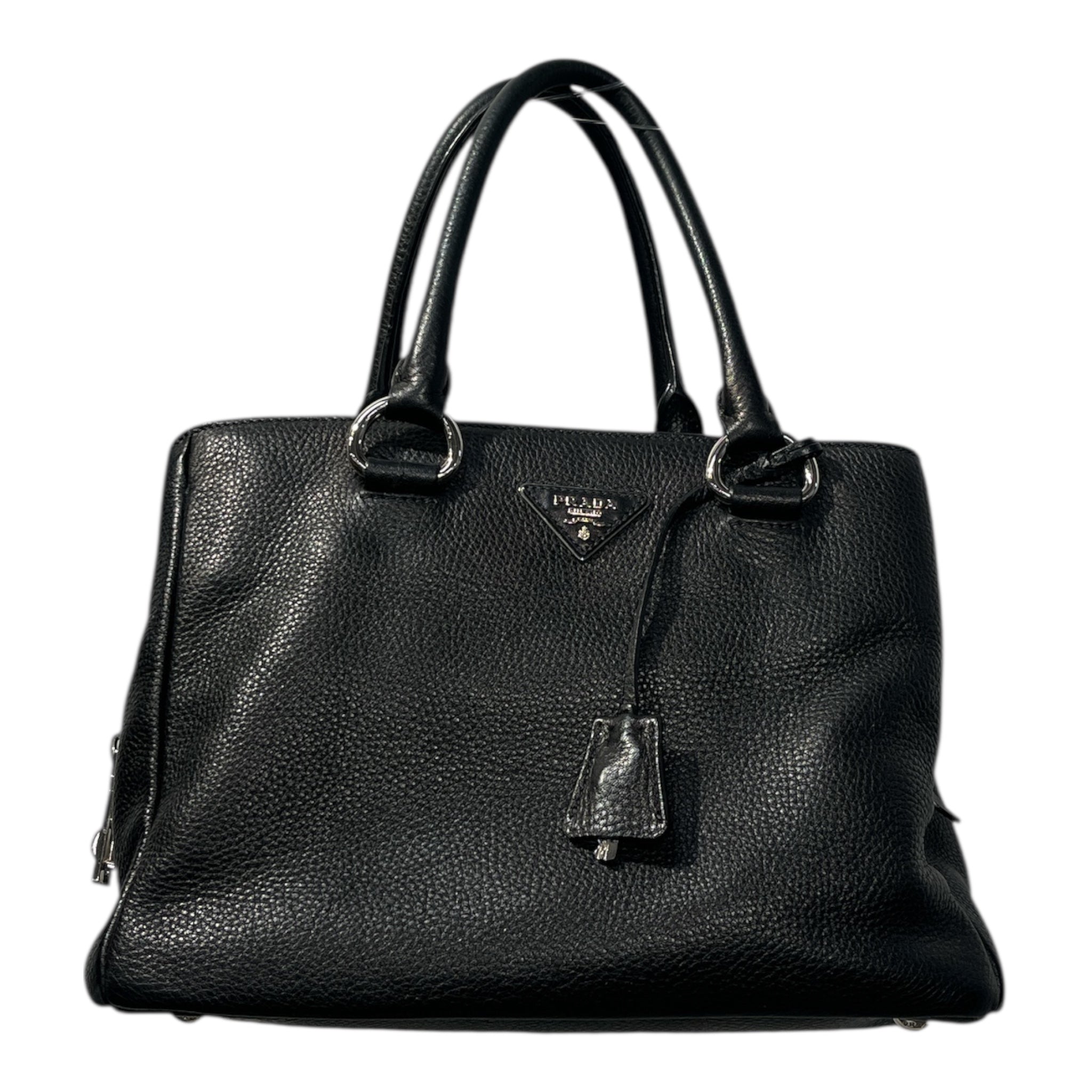 PRADA/Tote Bag/Leather/BLK/Vitello Tote Bag view 1