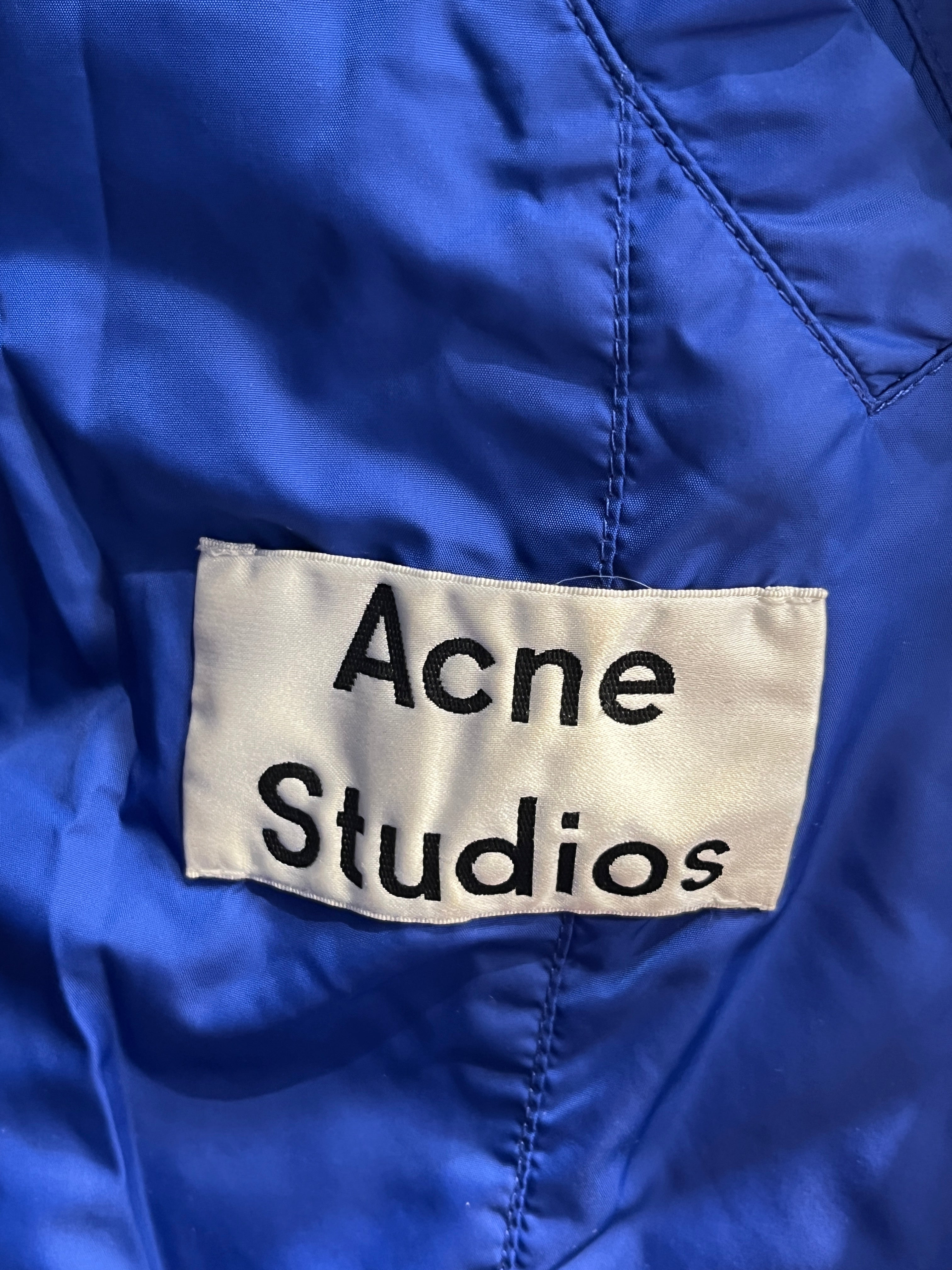Acne Studios/Windbreaker/48/Polyester/BLU/Single Breasted/ view 3