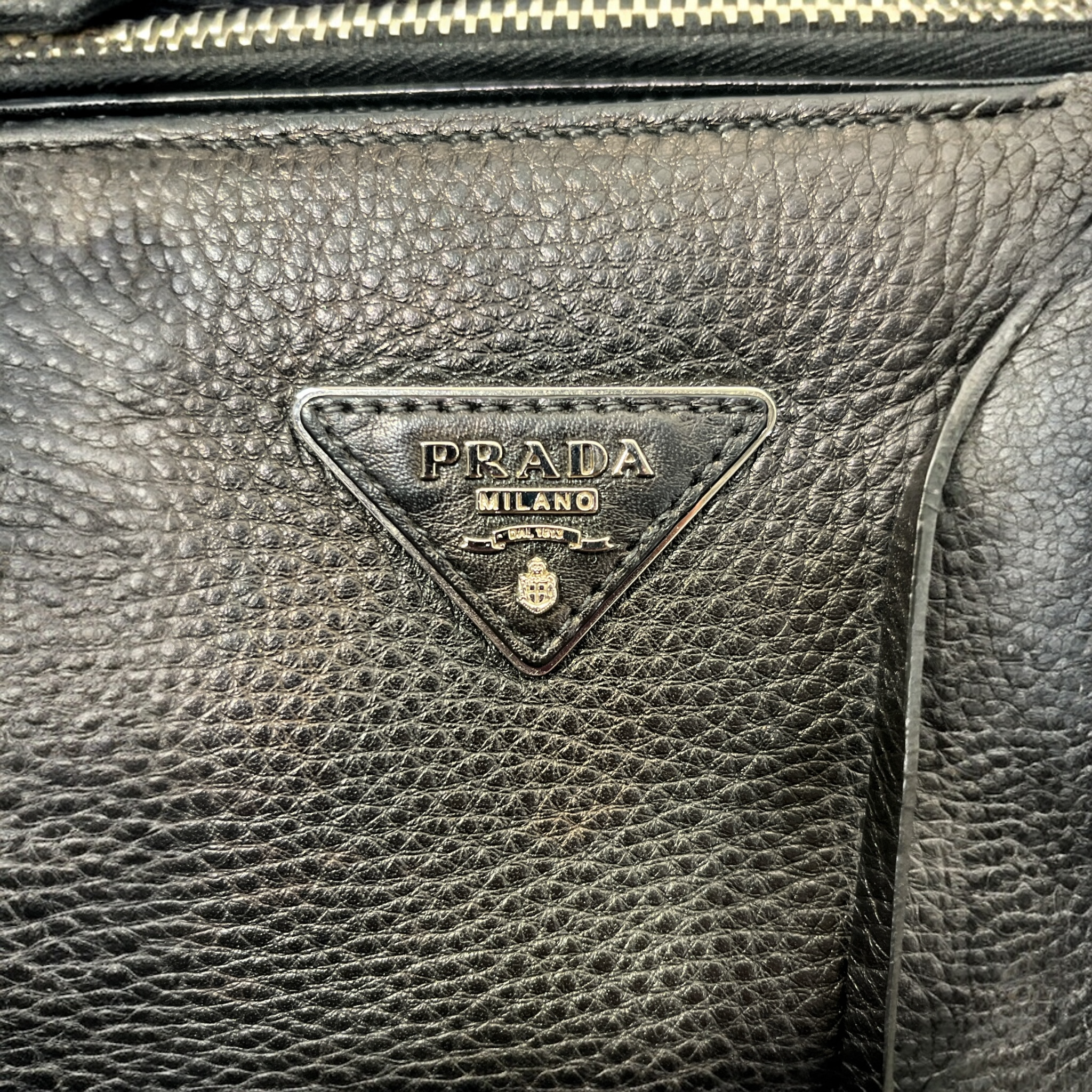 PRADA/Tote Bag/Leather/BLK/Vitello Tote Bag view 3