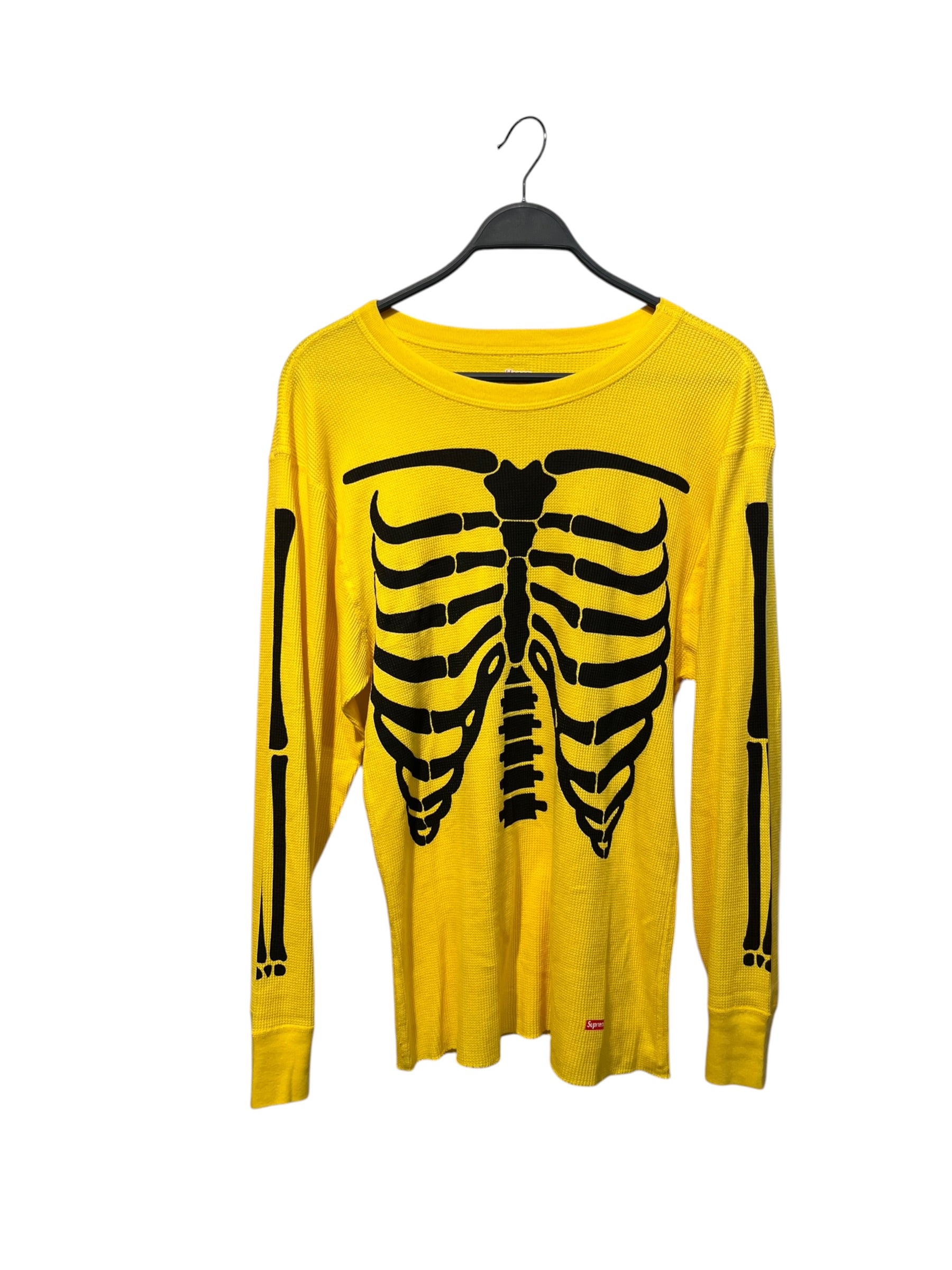 Supreme/LS T-Shirt/L/Cotton/YEL/Graphic/BONES THERMAL view 1