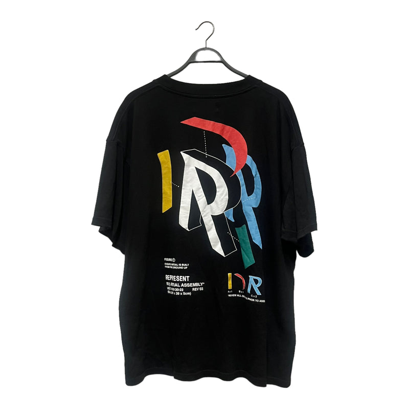 REPRESENT/T-Shirt/XXL/Cotton/BLK/Graphic/Initial Assembly