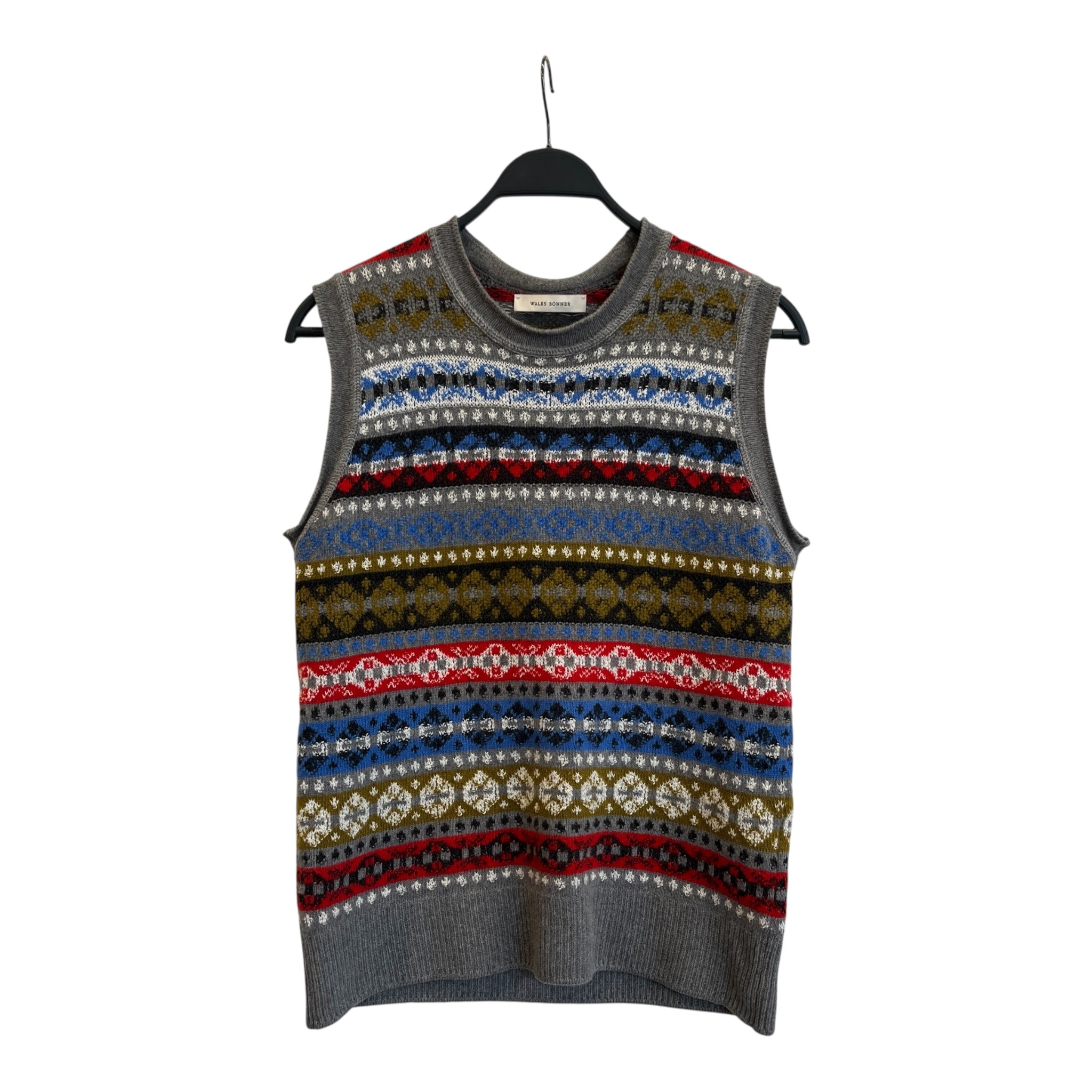 WALES BONNER/Sweater/M/All Over Print/Wool/MLT/Astral Knit Sweater Vest view 1