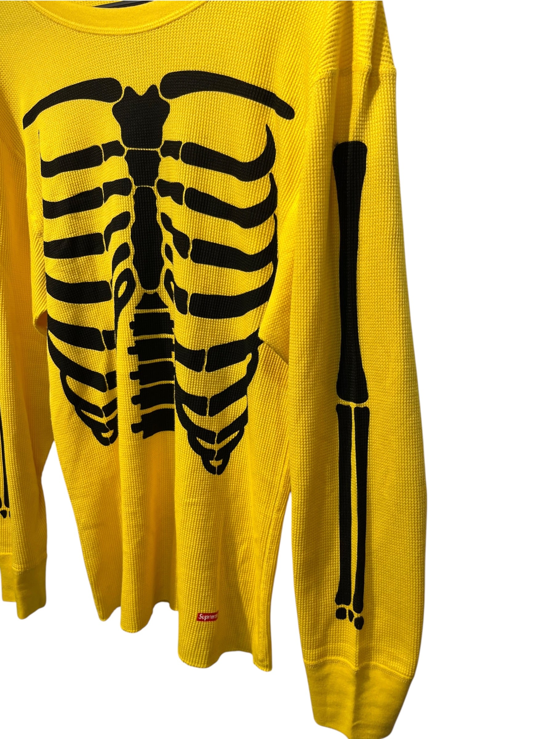 Supreme/LS T-Shirt/L/Cotton/YEL/Graphic/BONES THERMAL view 3