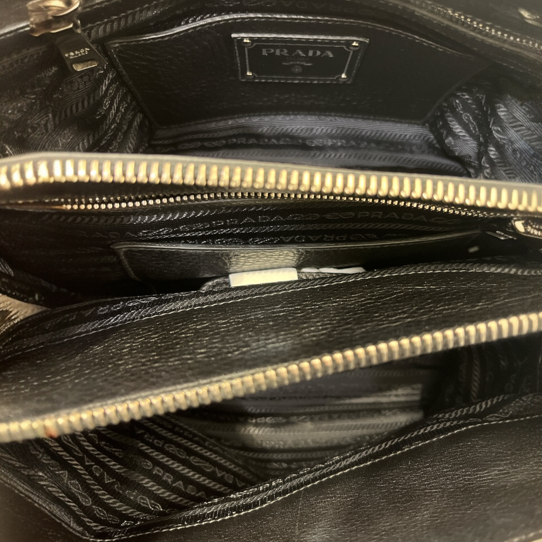 PRADA/Tote Bag/Leather/BLK/Vitello Tote Bag view 5