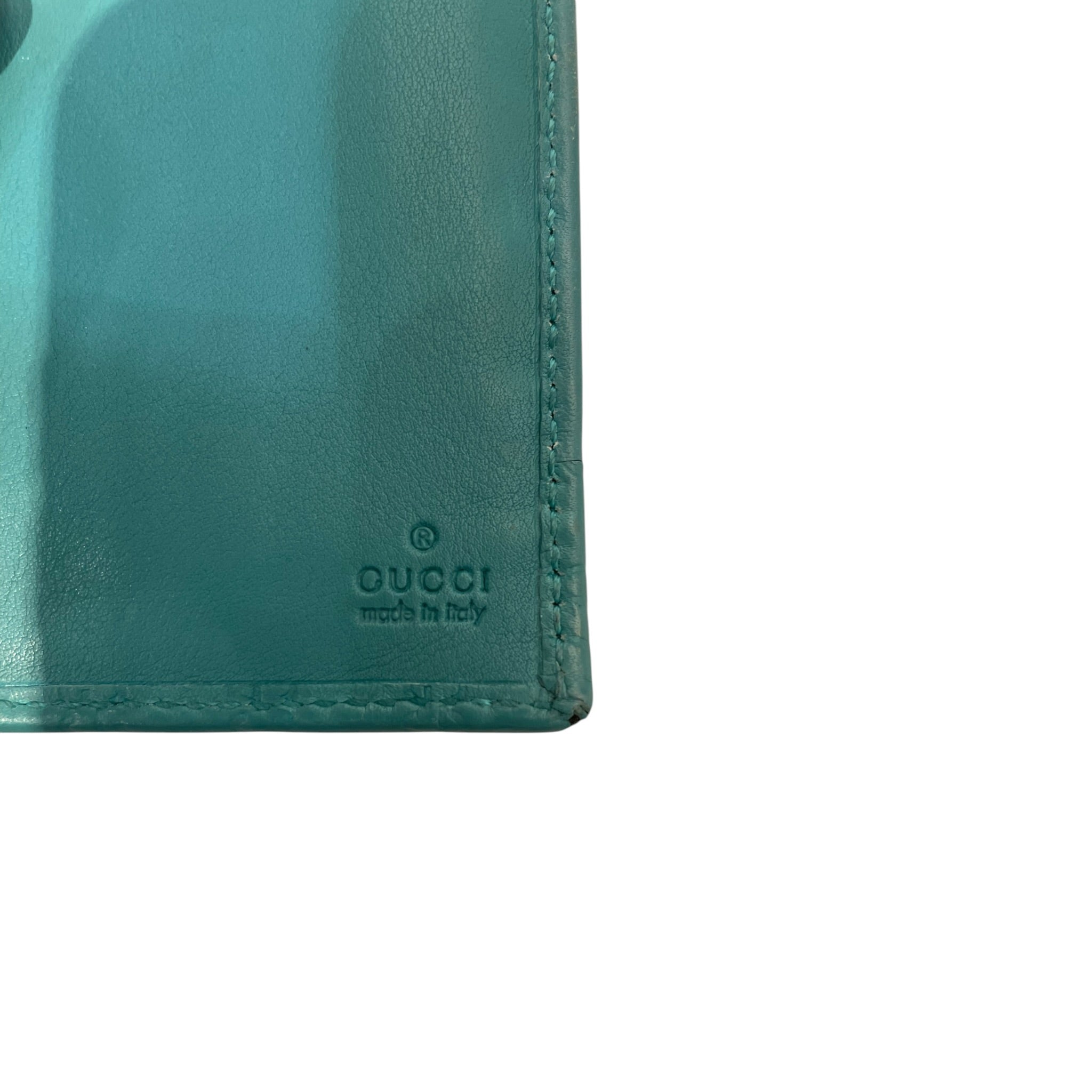 GUCCI/Bifold Wallet/Leather/BLU/MICROGUCCISSIMA TEAL BIFOLD view 5