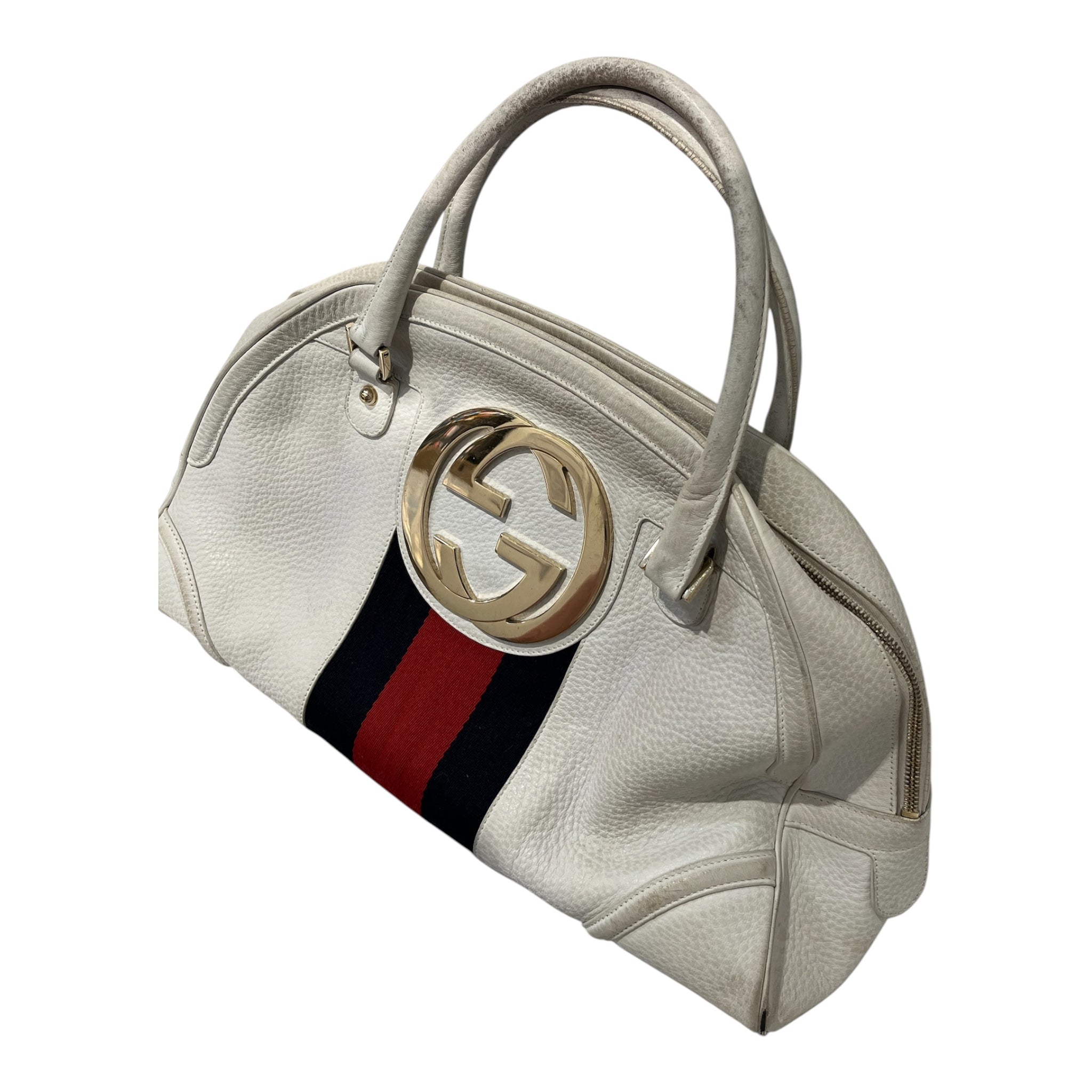GUCCI/Hand Bag/Leather/WHT/13103002046 blondie bowler bag view 2