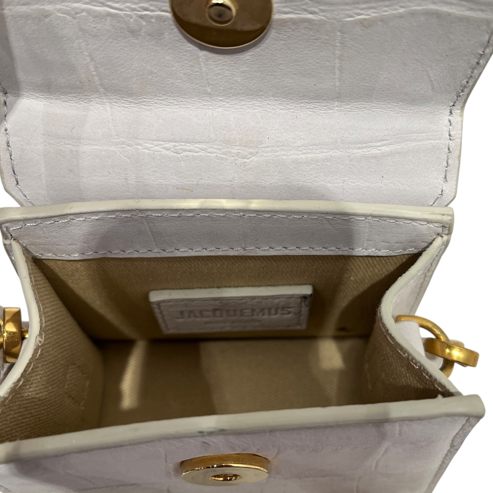 JACQUEMUS/Cross Body Bag/Leather/WHT/Le Chiquito Mini Bag view 4