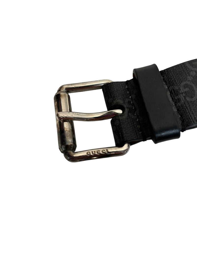 GUCCI/Belt/Monogram/Leather/BLK/Supreme Kingsnake Belt