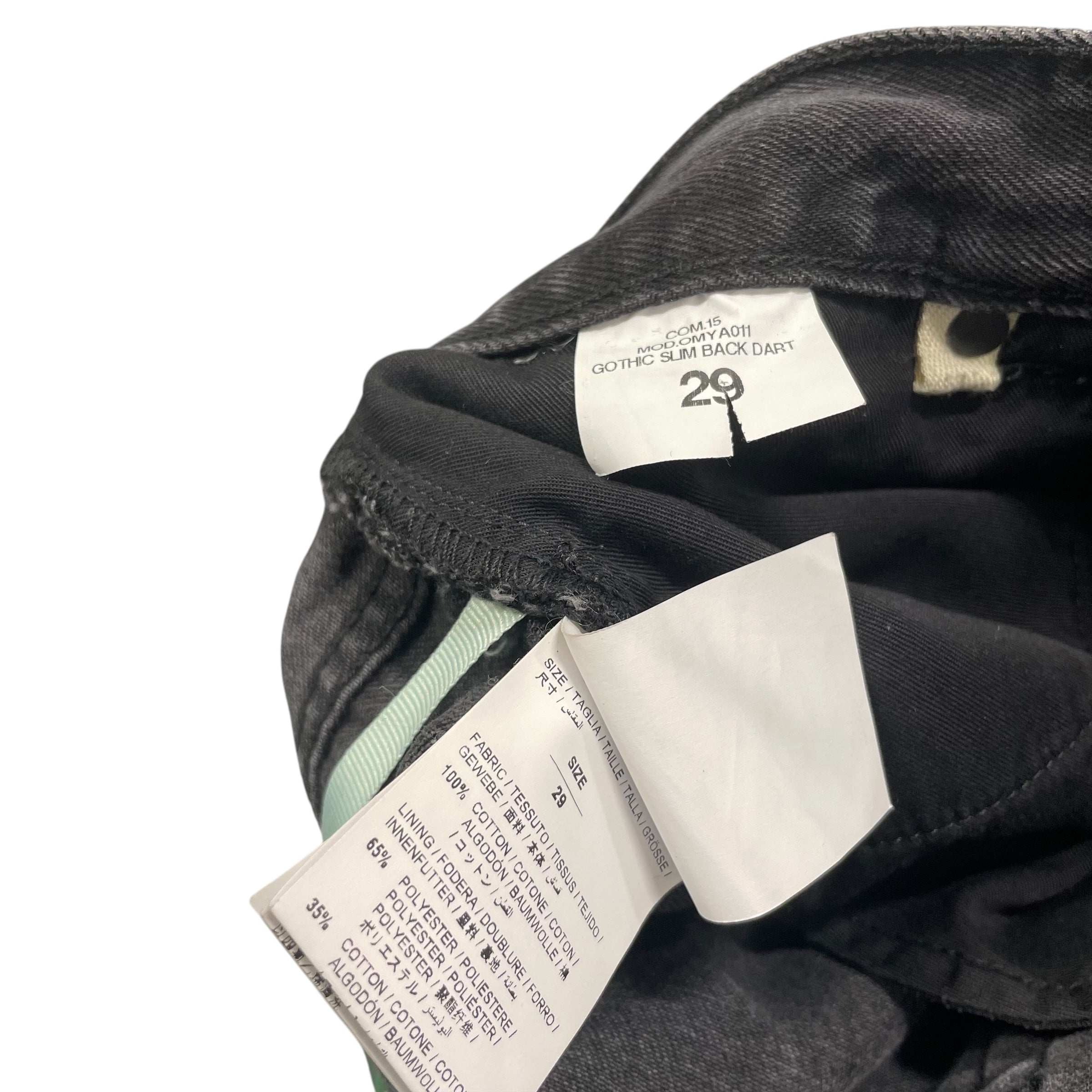 OFF-WHITE/Pants/29/Denim/GRY/SILVER LOGO/EMBRD/BLK LACE view 3