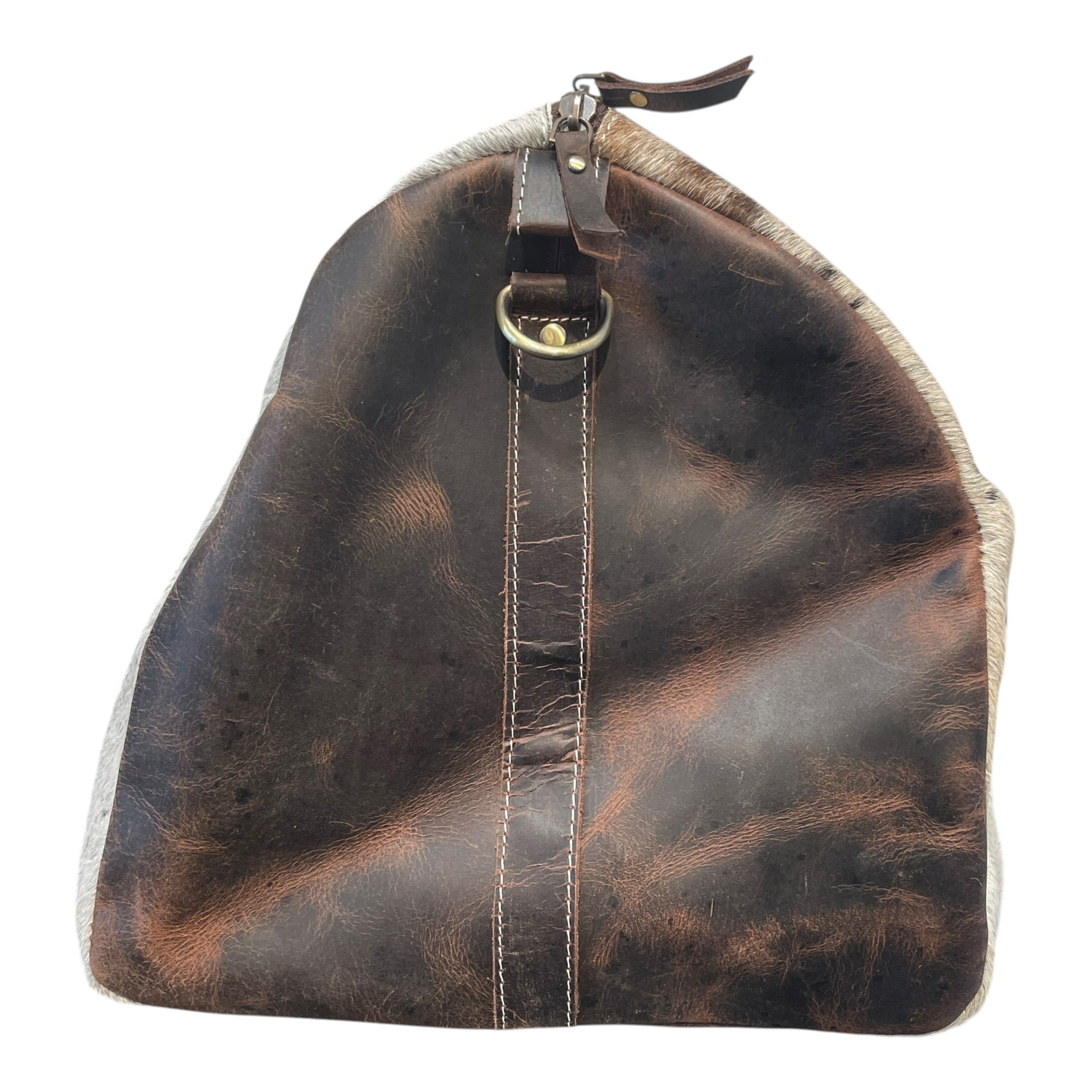 Vintage/Luggage/Animal Pattern/Cowhide/MLT/Cowhide Leather Duffle Bag view 4
