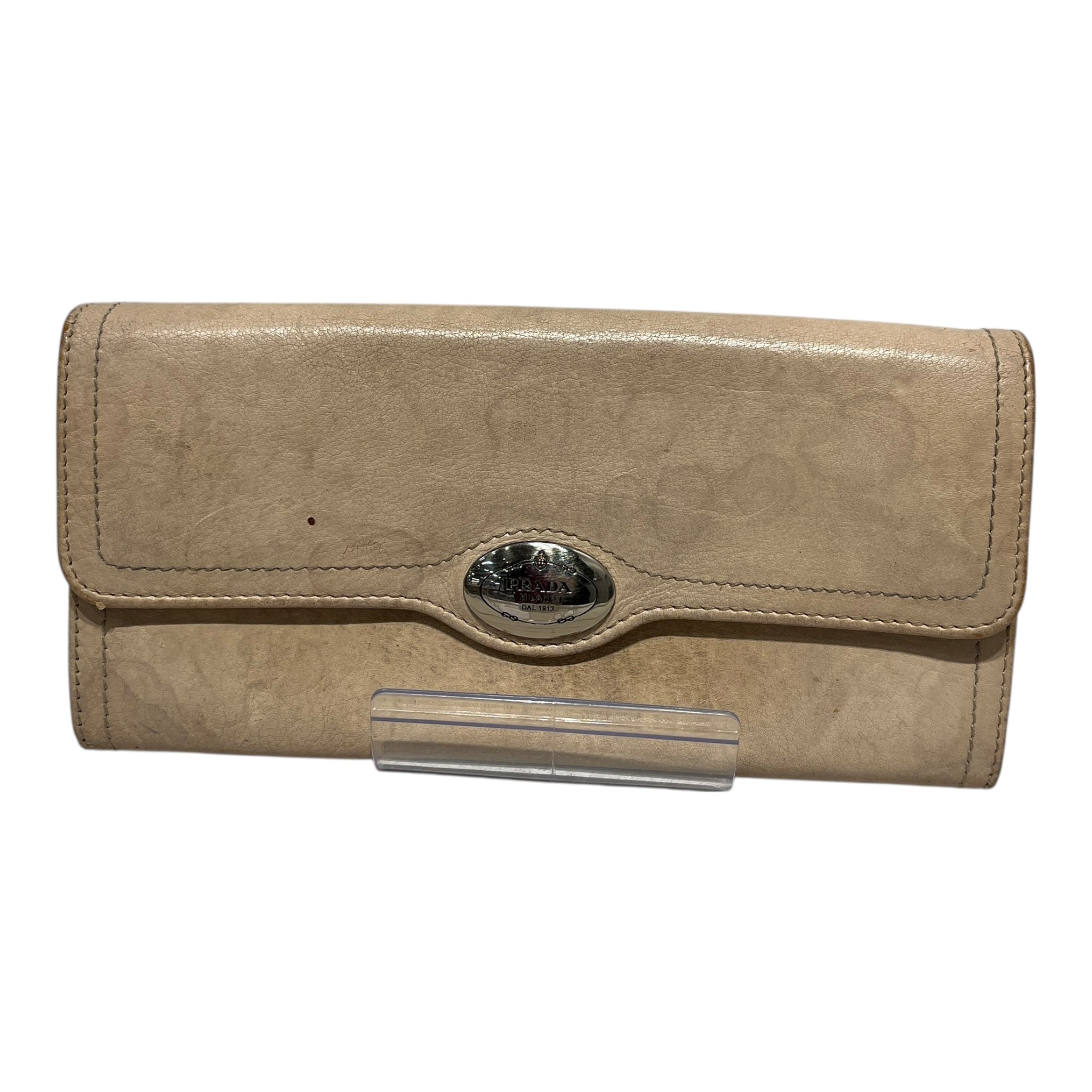 PRADA/Bag/Leather/WHT/VINTAGE LONG WALLET view 1