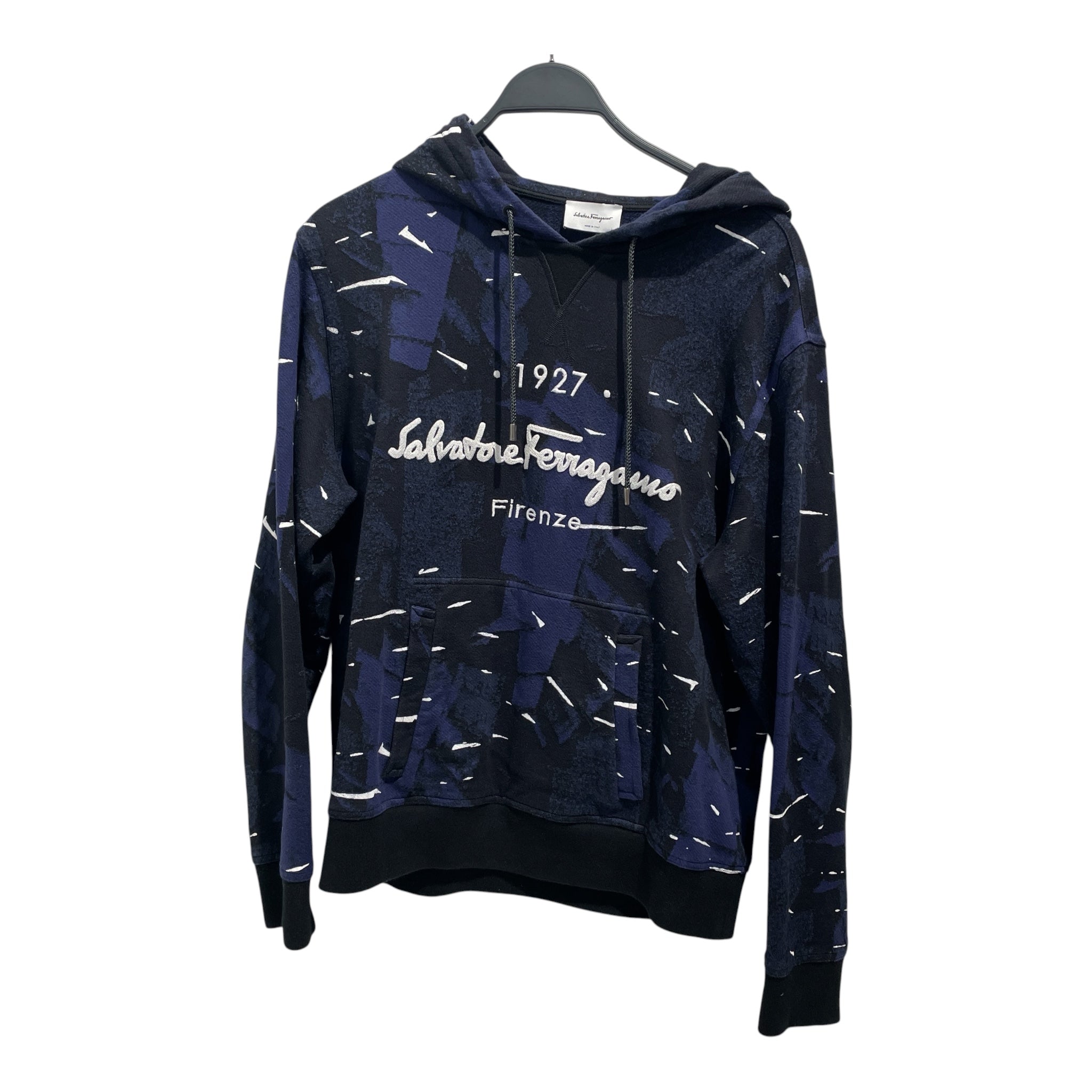 Salvatore Ferragamo/Hoodie/XL/All Over Print/Cotton/PPL/jacquard palm logo view 1
