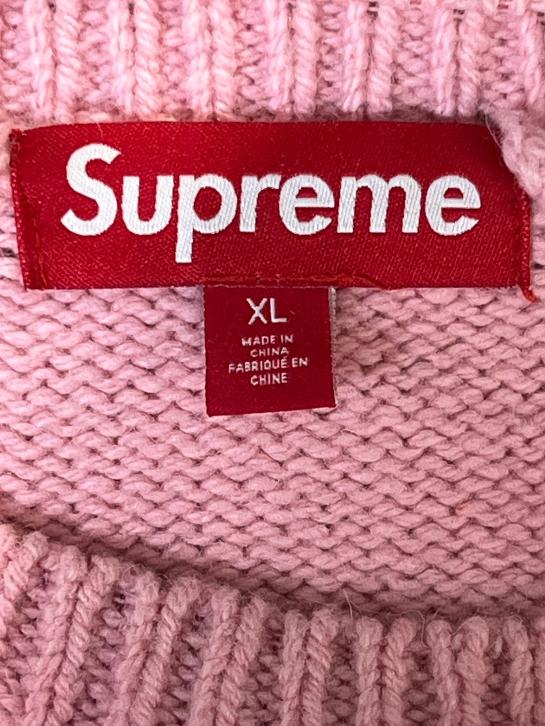 Supreme/Heavy Sweater/XL/Wool/PNK/FLOCKED LOGO FW24 view 4