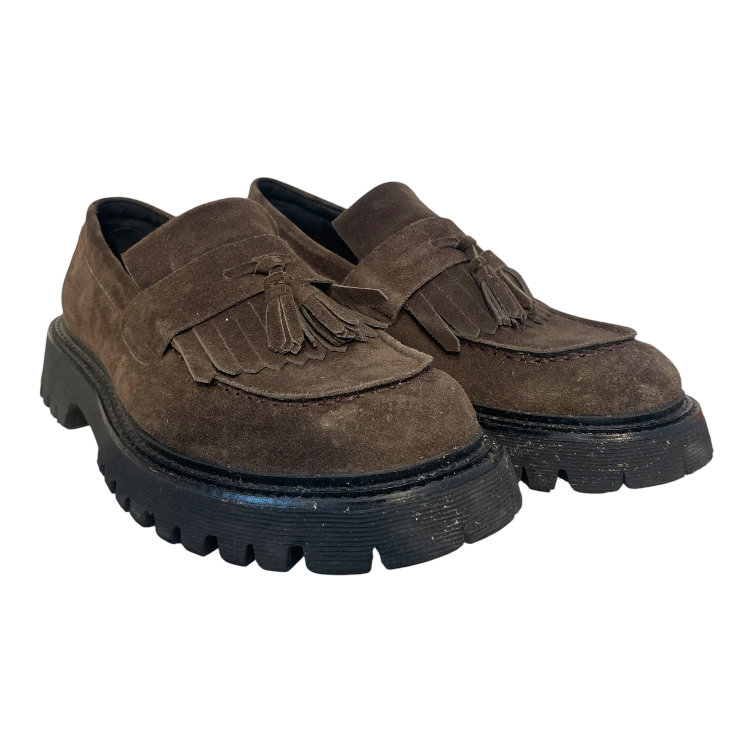 STEVE MADDEN/Loafers/US 12/Suede/BRW/Slip-on/ZEV Loafer Brown Suede view 1