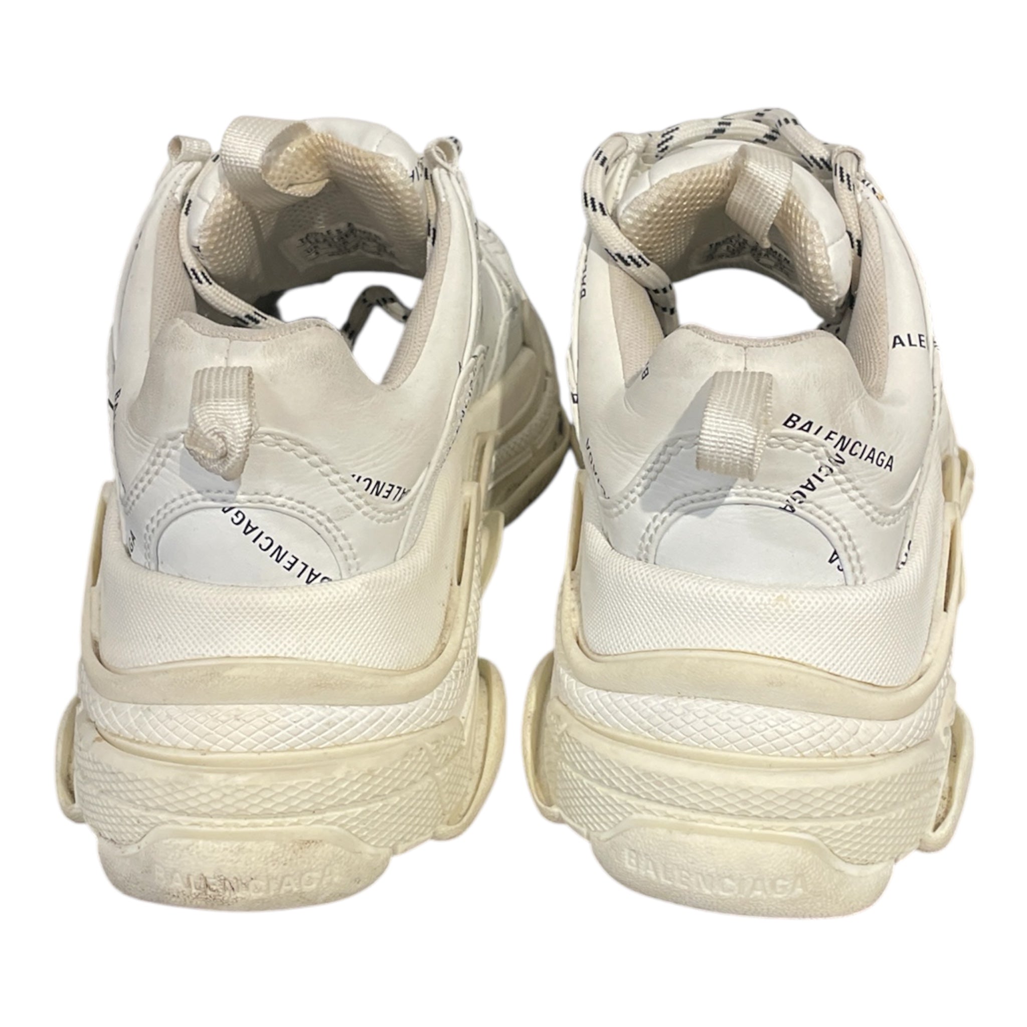 BALENCIAGA/Low-Sneakers/US 7/Leather/WHT/all over print view 4