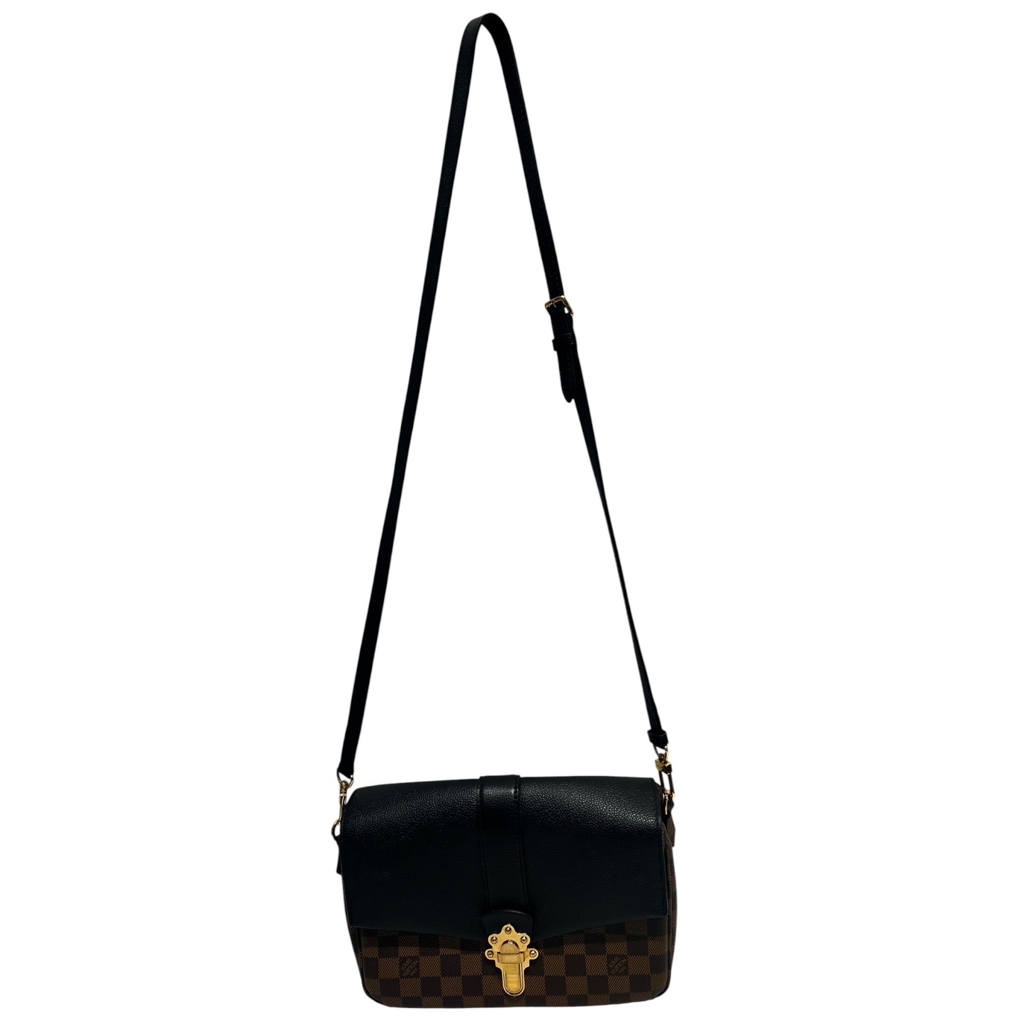 LOUIS VUITTON/Cross Body Bag/Monogram/Leather/BRW/Damier Ebene Clapton view 1