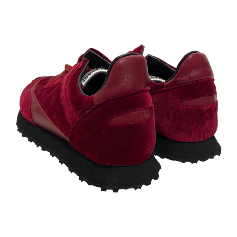 COMME des GARCONS COMME des GARCONS/Low-Sneakers/US 8.5/Red/Velour/