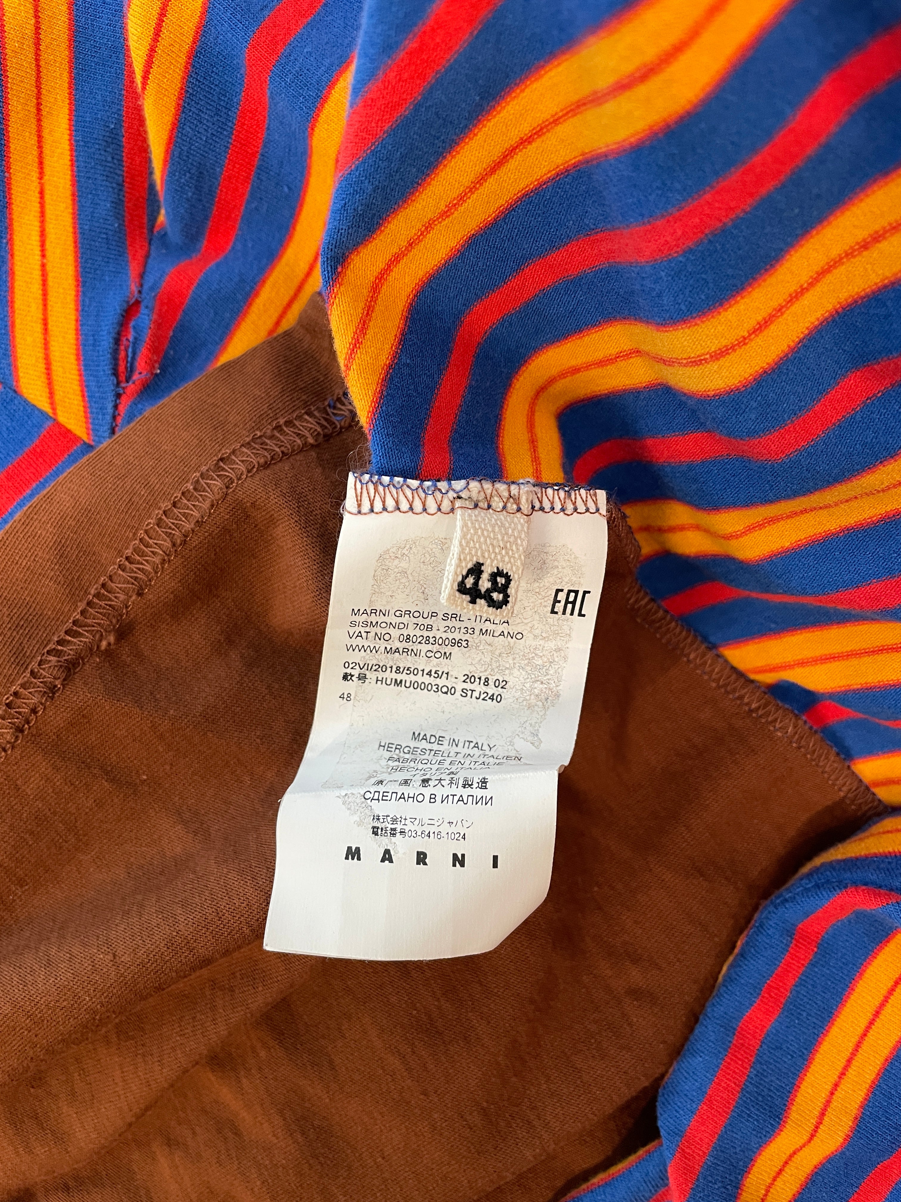 MARNI/LS T-Shirt/48/Cotton/MLT/MULTICOLOR STRIPE view 4