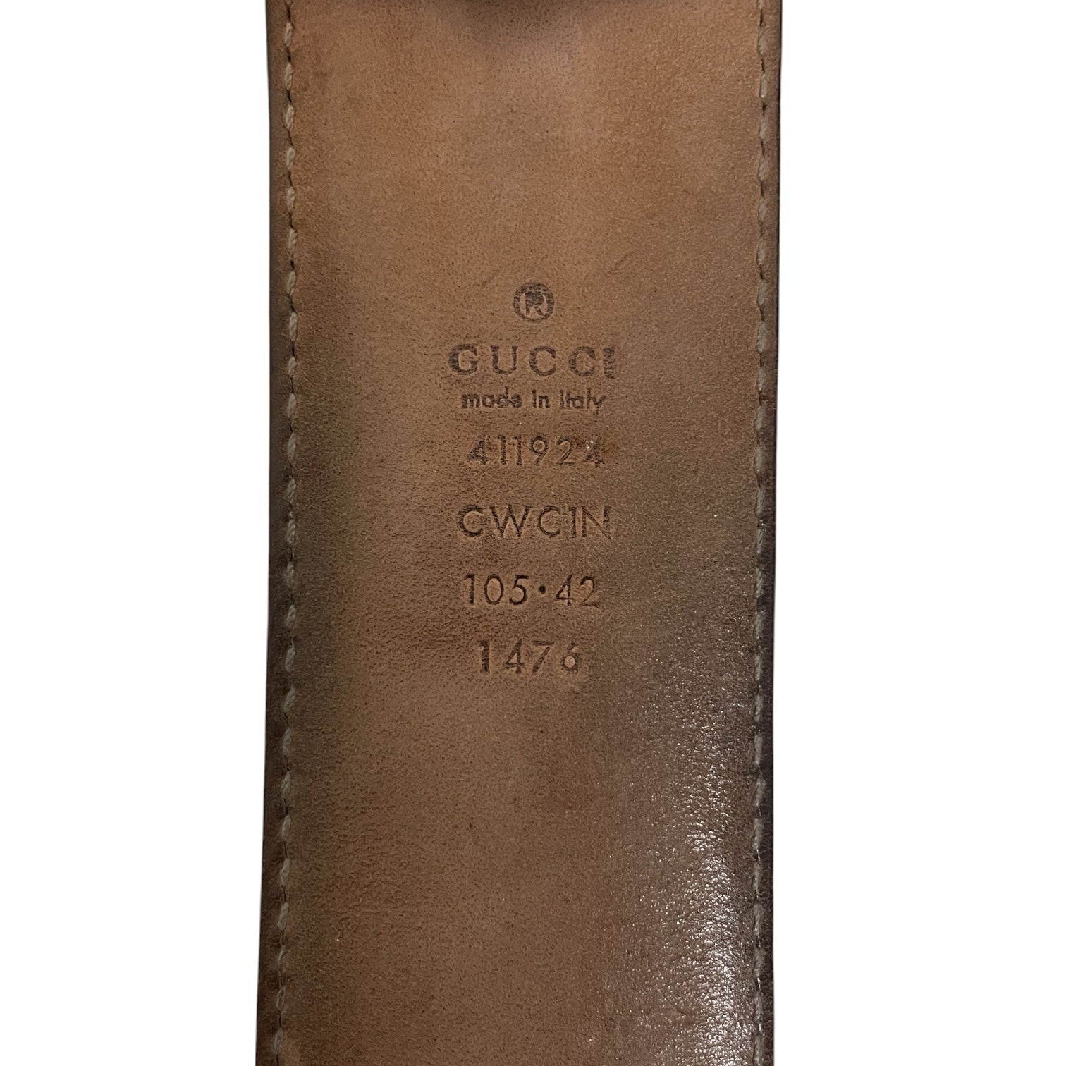 GUCCI/Belt/Monogram/Leather/RED/M's/GUCCISIMA/ SLV GG/ 104-42 view 3