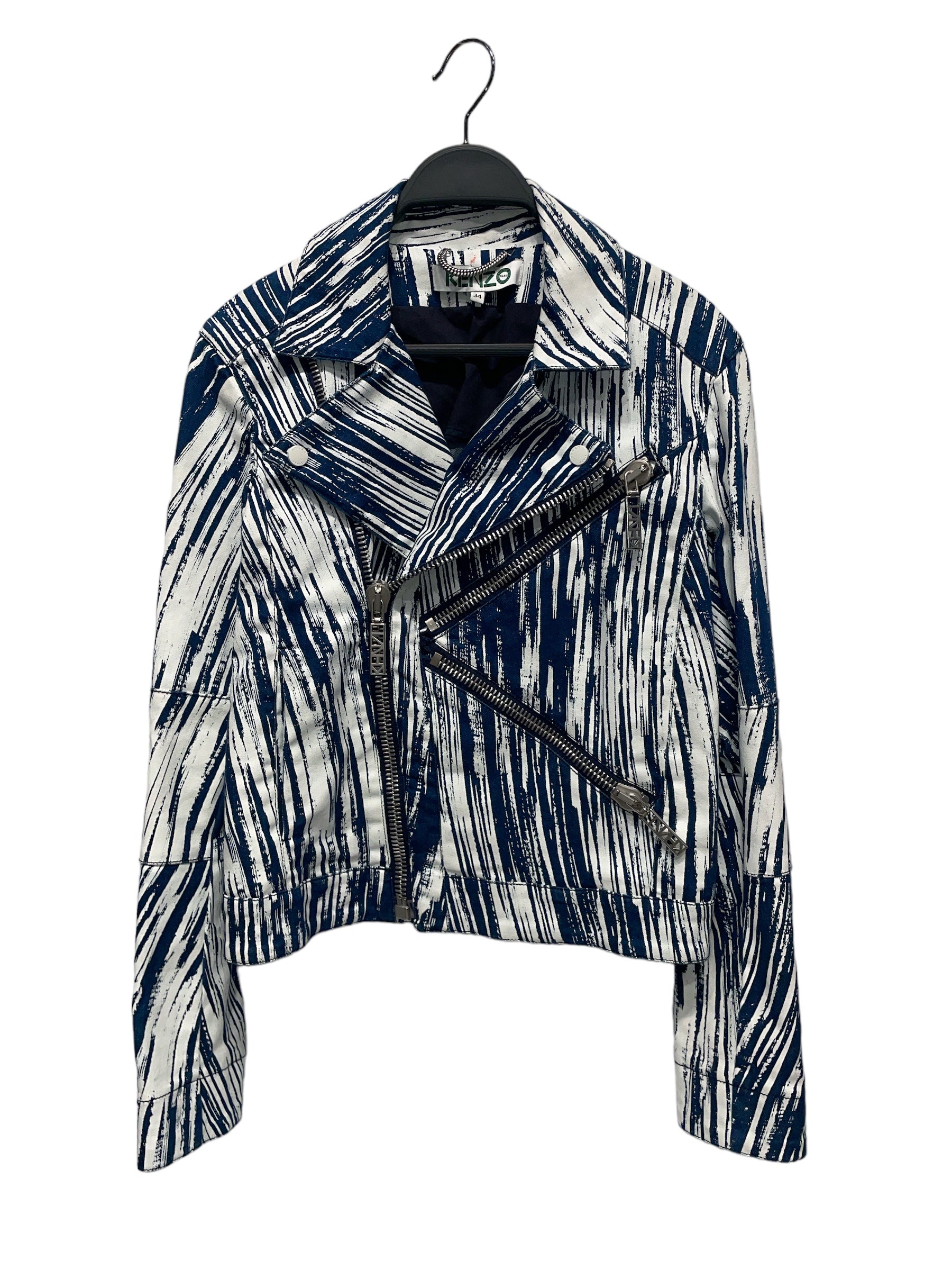 KENZO/Riders Jkt (S)/34/All Over Print/Cotton/WHT/ view 4