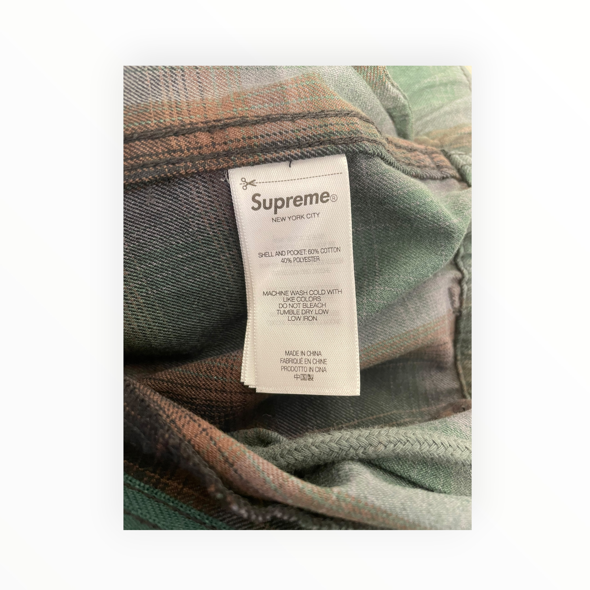 Supreme/Shorts/M/Cotton/GRN/Hombre Check/CARGO SHORTS view 4