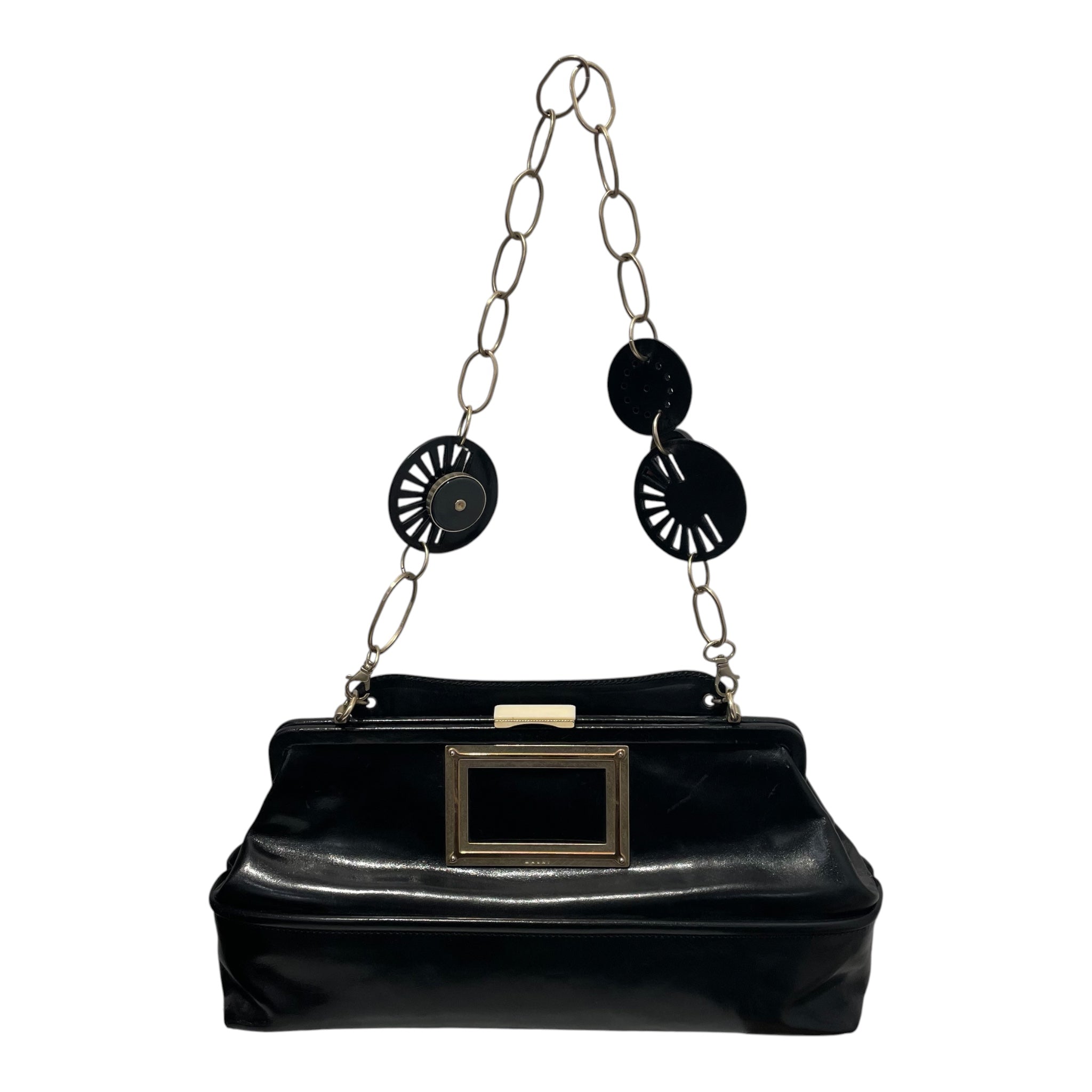 MARNI/Hand Bag/Leather/BLK/CHARM CHAIN view 1