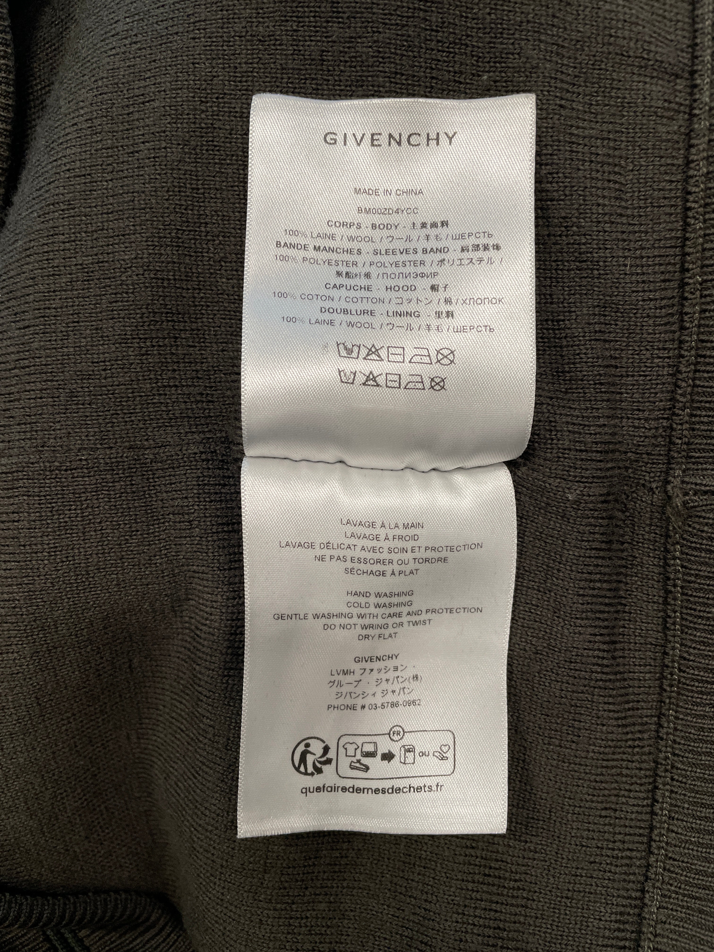 GIVENCHY/Jacket/L/Wool/GRN/CONVERTIBLE JACKET view 7
