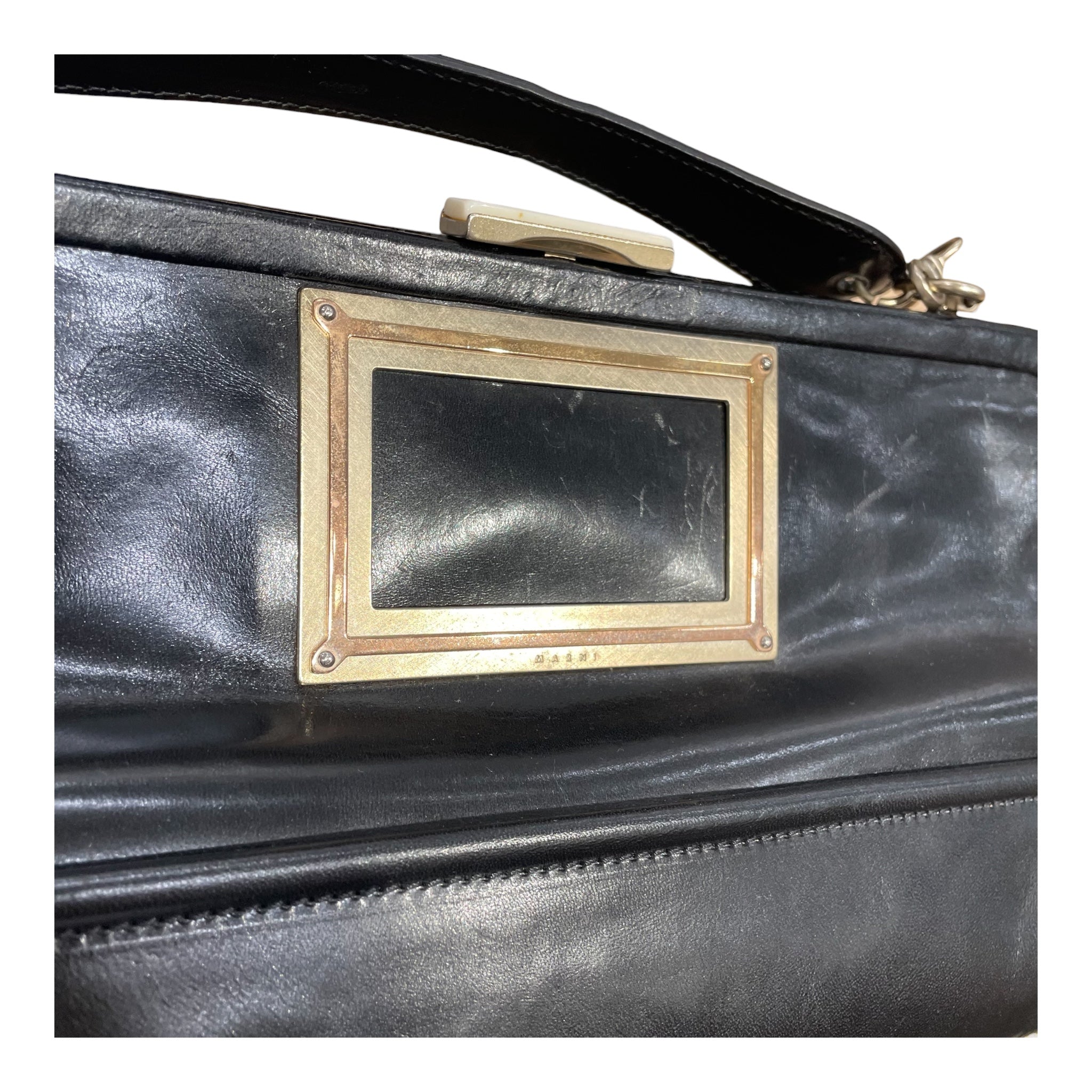 MARNI/Hand Bag/Leather/BLK/CHARM CHAIN view 6