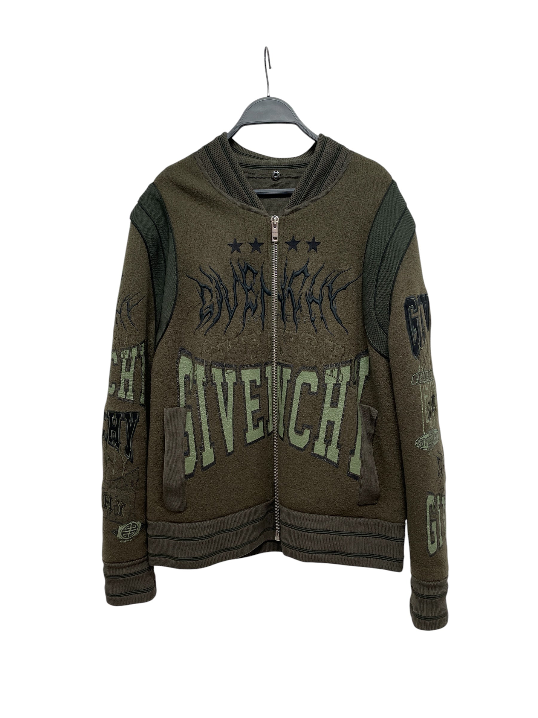 GIVENCHY/Jacket/L/Wool/GRN/CONVERTIBLE JACKET view 1