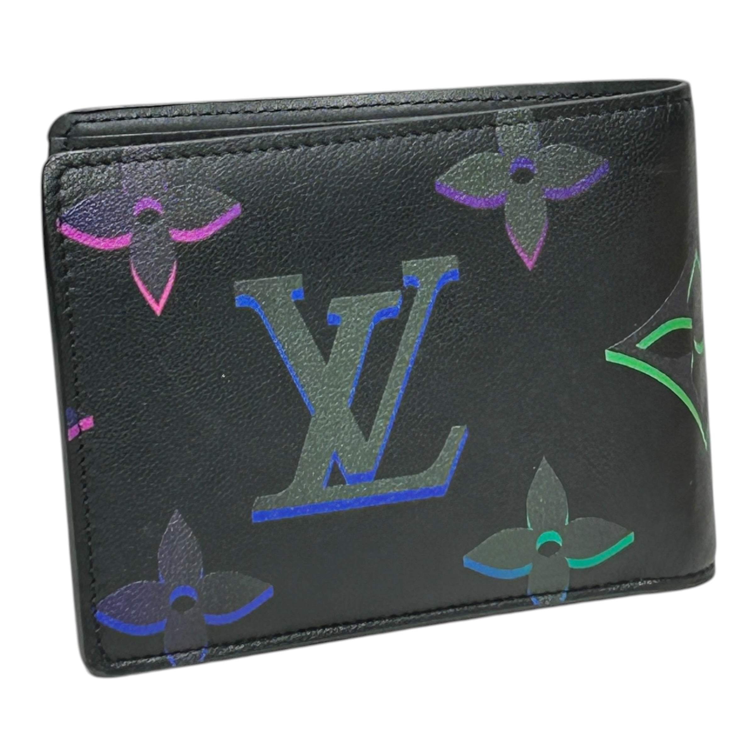 LOUIS VUITTON/Wallet/Monogram/Leather/BLK/M's/PURPLE AND GREEN view 2