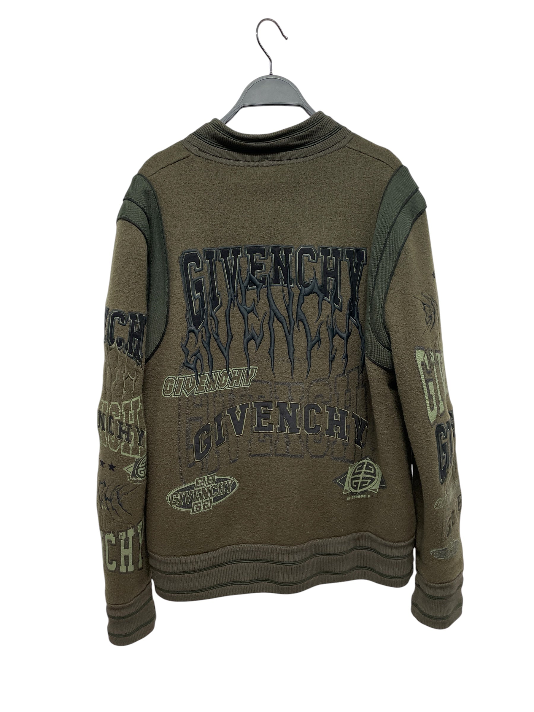 GIVENCHY/Jacket/L/Wool/GRN/CONVERTIBLE JACKET view 4